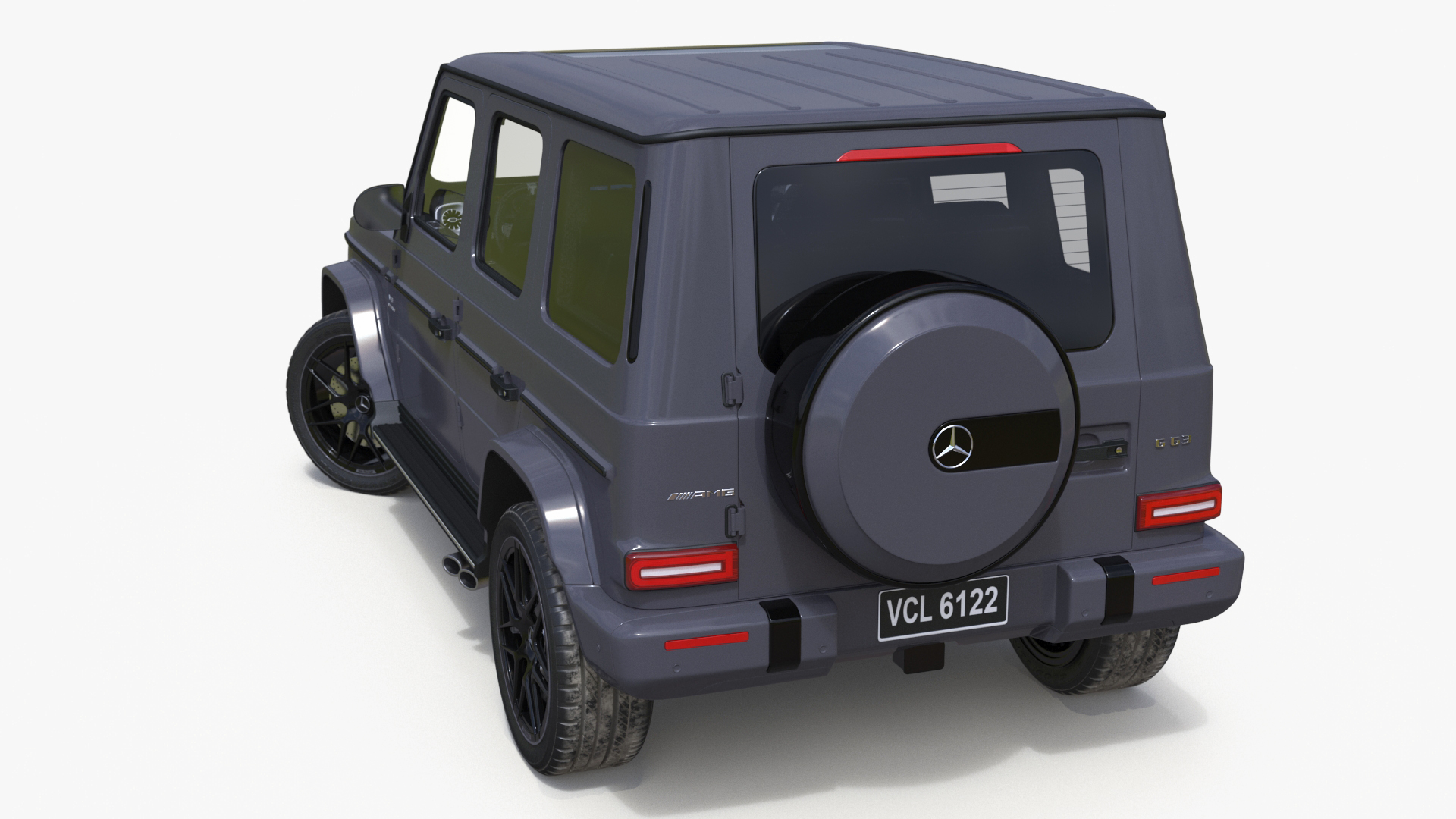 3D Mercedes-Benz G63 AMG Gray Rigged model