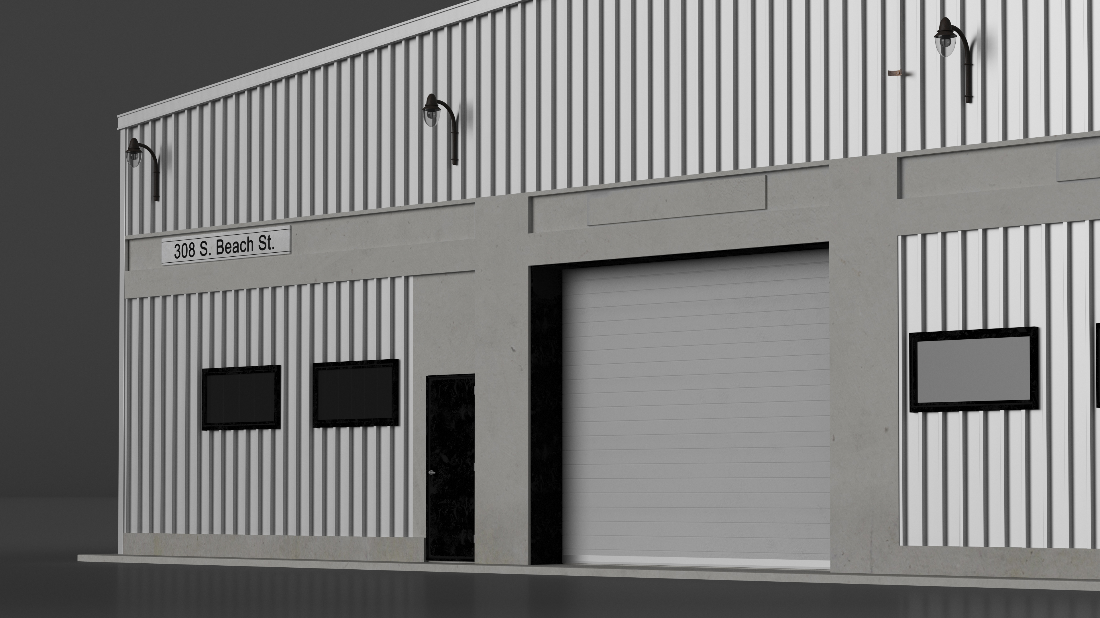 Post Frame Warehouse Building 3D model