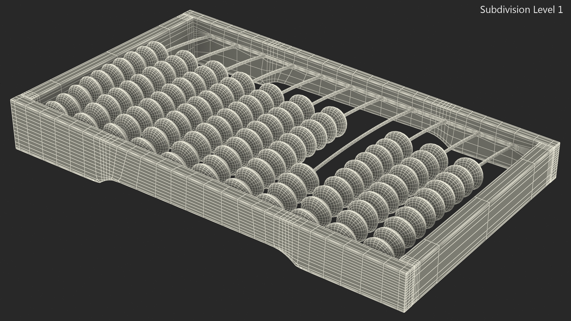 3D model Soviet Wooden Abacus