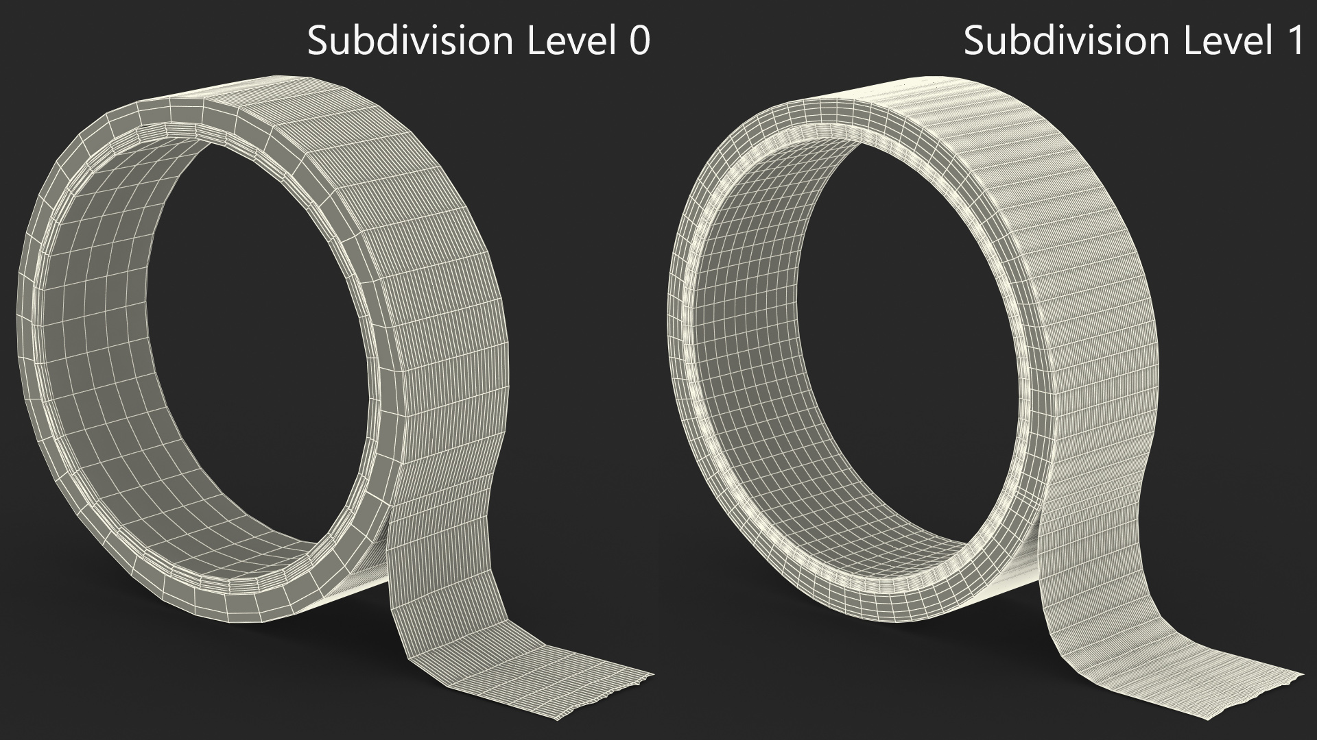 3D Adhesive Tape Roll model