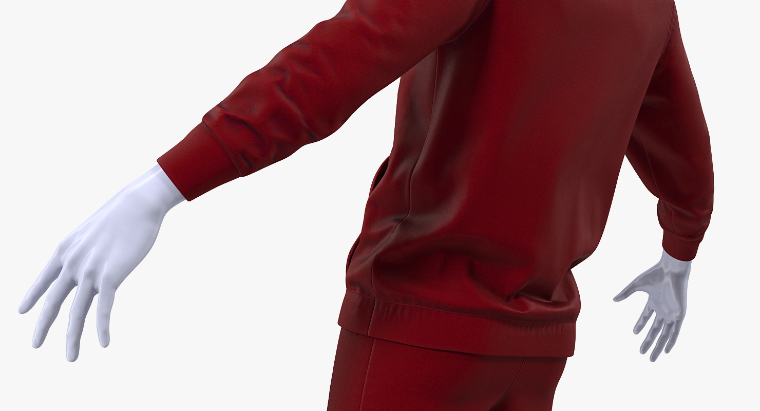 3D model Sportswear Suit Raised Hood on Mannequin