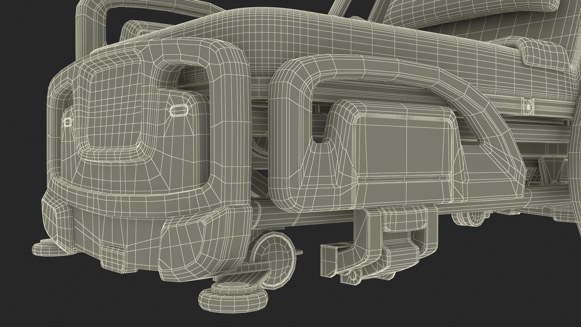 Smart Hospital Bed Off State Rigged for Cinema 4D 3D model