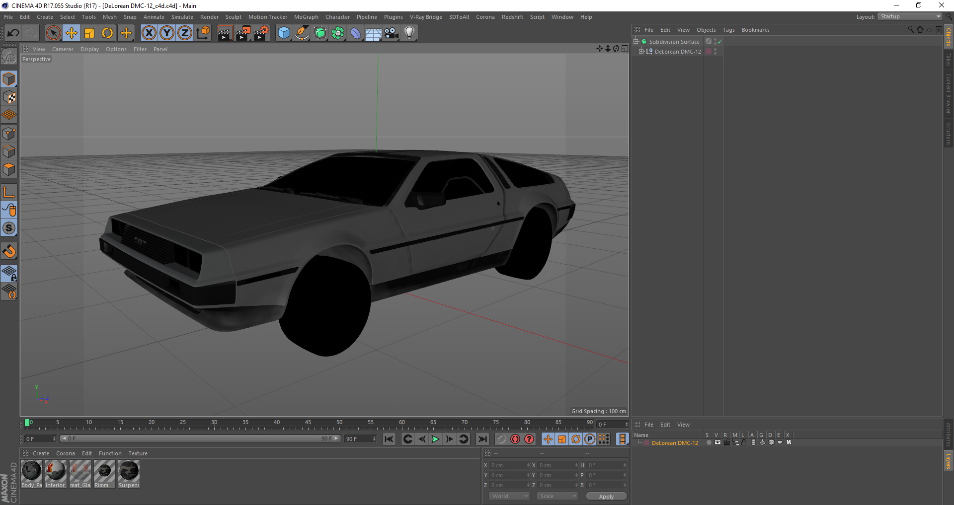 3D model DeLorean DMC-12