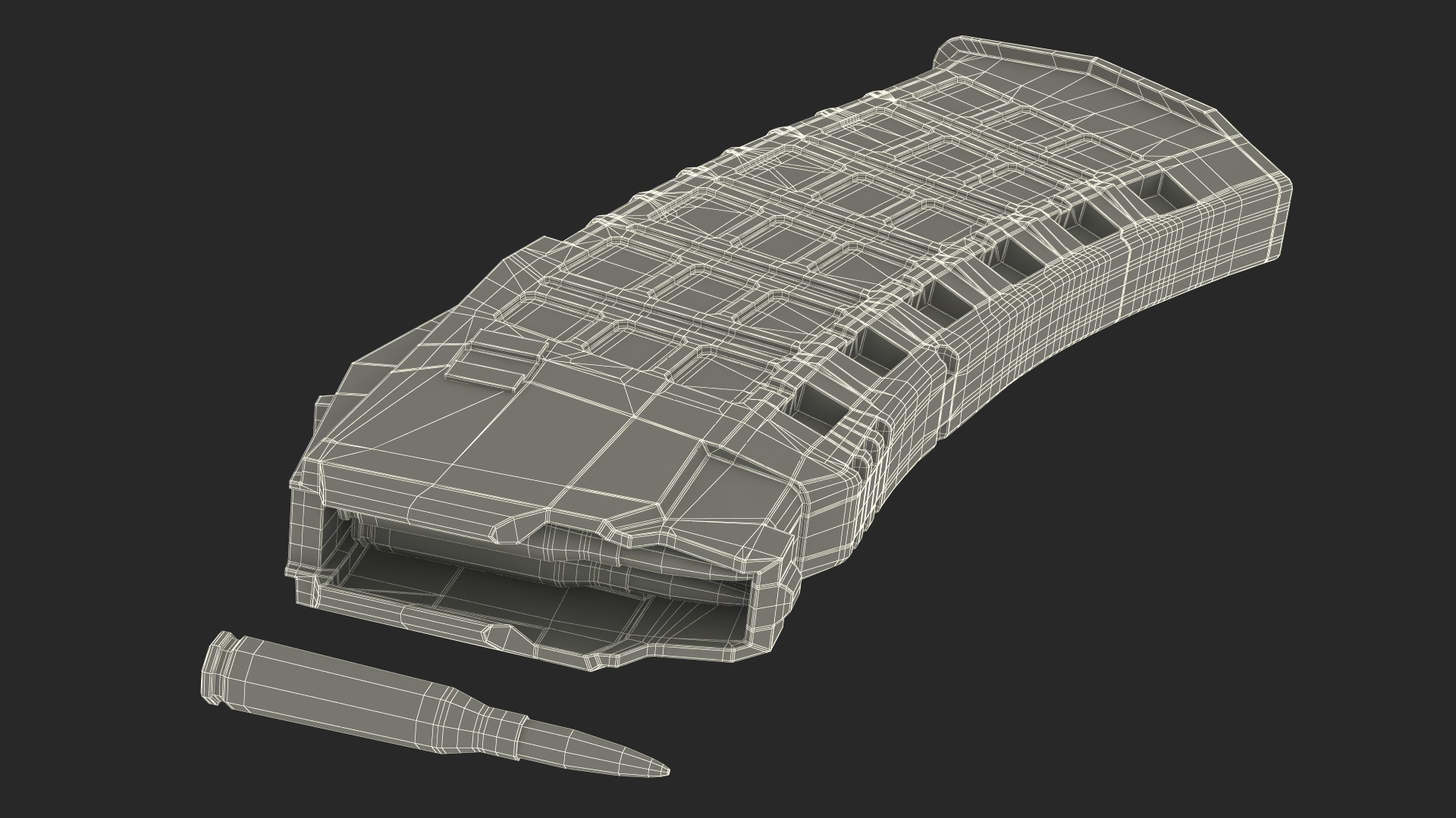 Silenced Kalashnikov Firearm AK-12 3D model