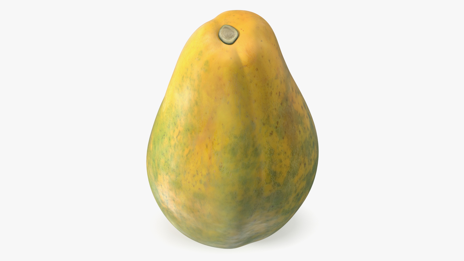 3D Carica Papaya Fruit Yellow