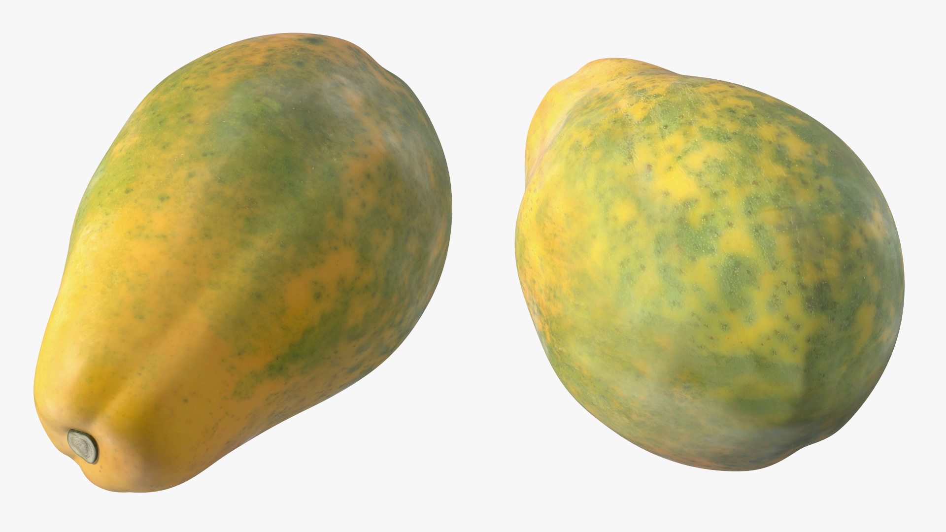 3D Carica Papaya Fruit Yellow