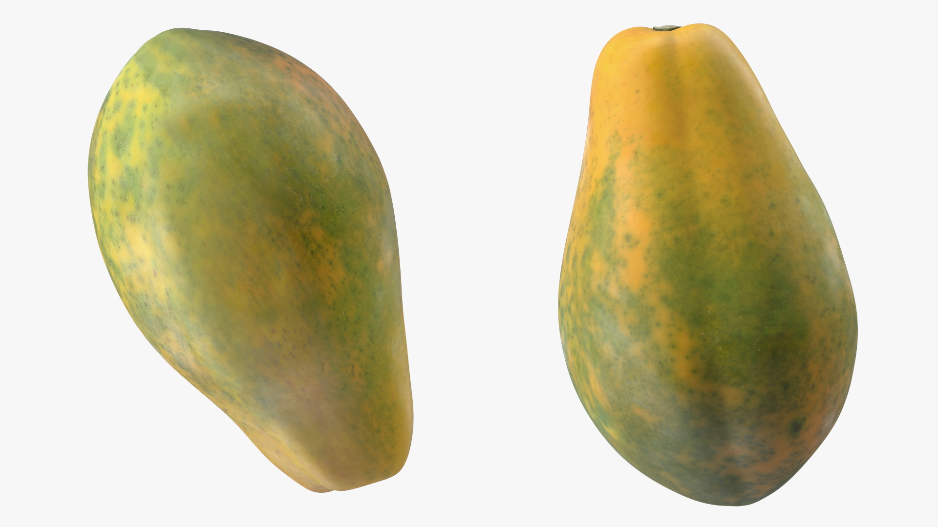 3D Carica Papaya Fruit Yellow