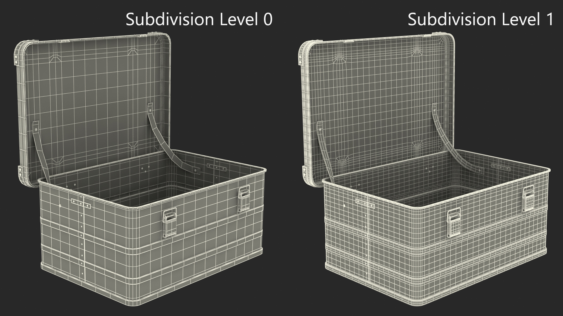 3D Aluminum Storage Box Swiss Link Medium model