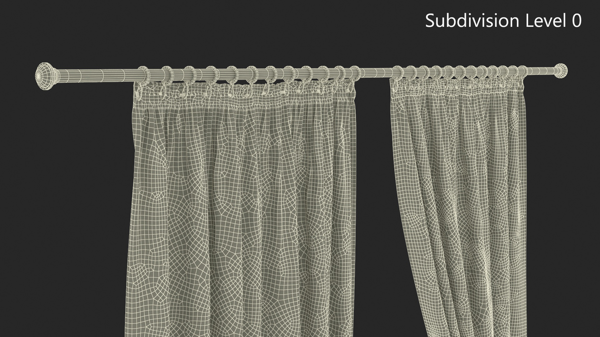 3D Classic Curtains with Tieback on Rod