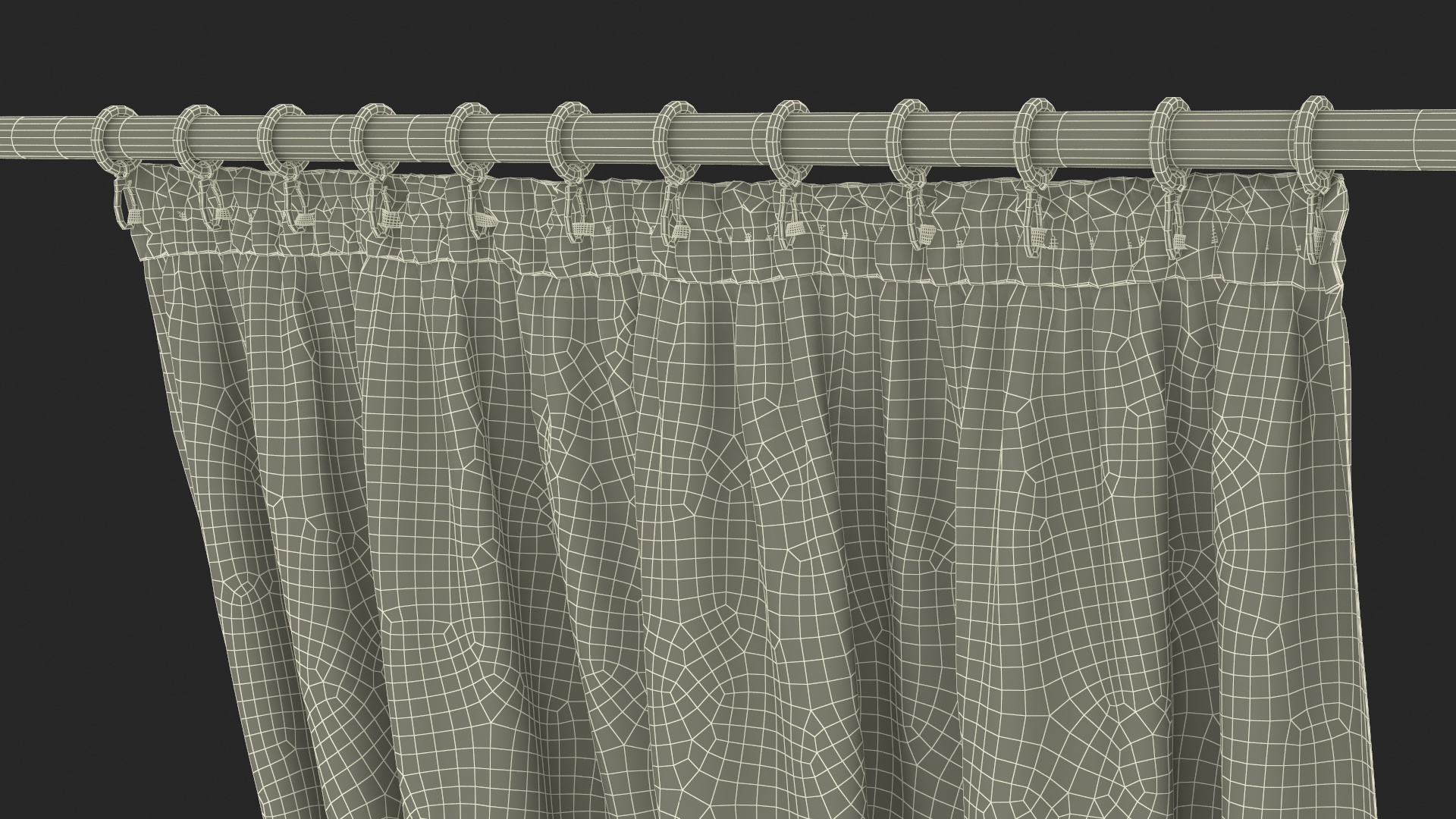 3D Classic Curtains with Tieback on Rod