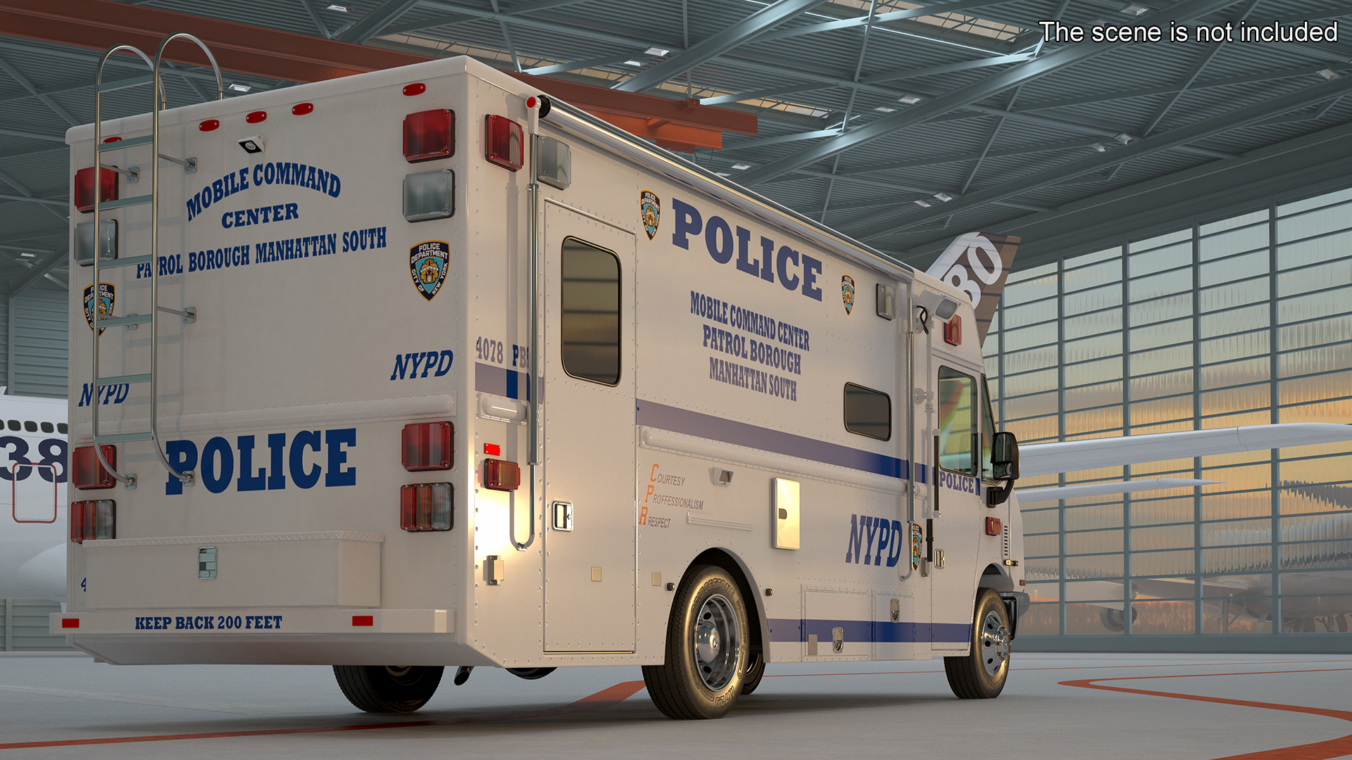 NYPD Mobile Command Center Simple Interior 3D