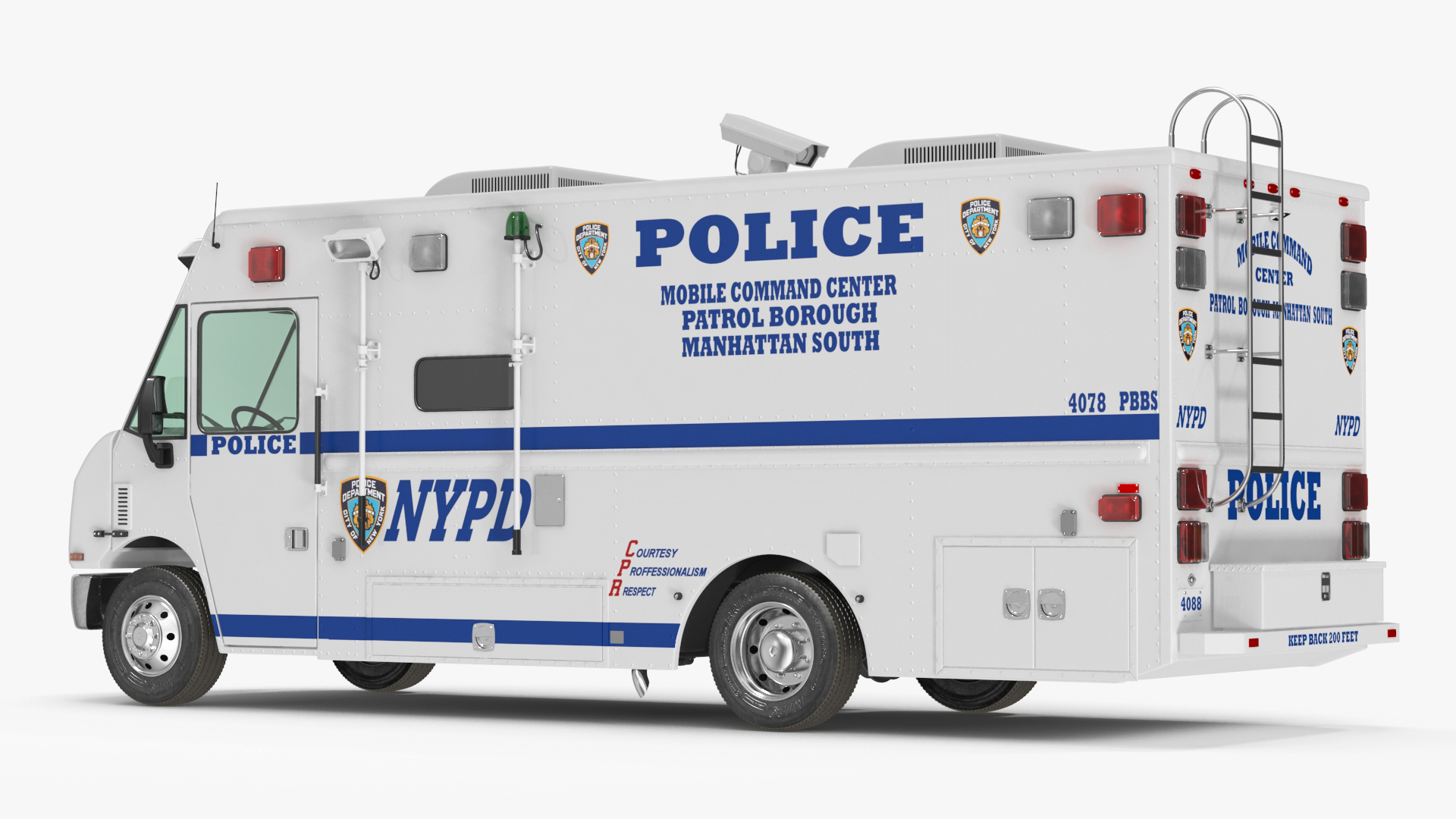 NYPD Mobile Command Center Simple Interior 3D