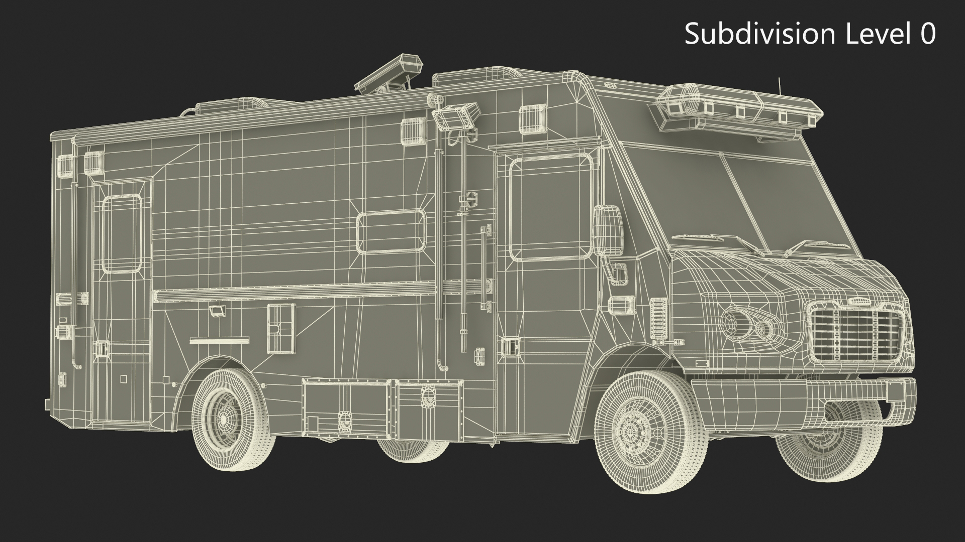 NYPD Mobile Command Center Simple Interior 3D