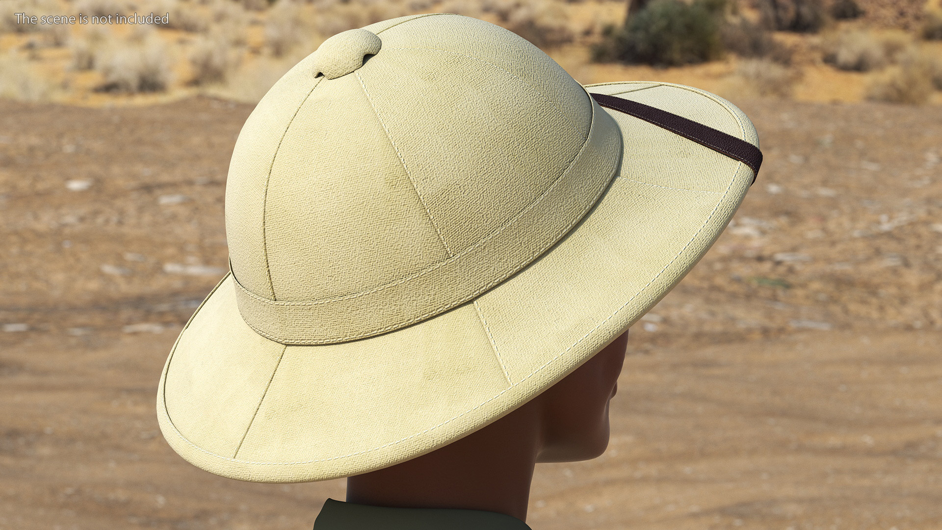 3D French Pith Helmet model