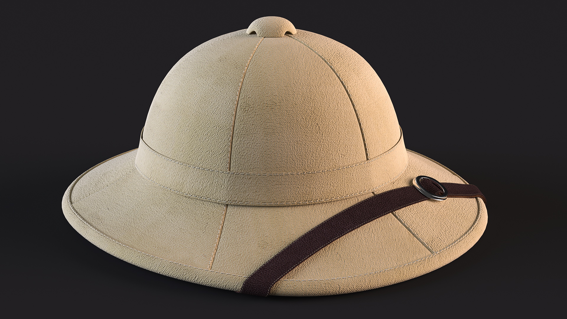 3D French Pith Helmet model