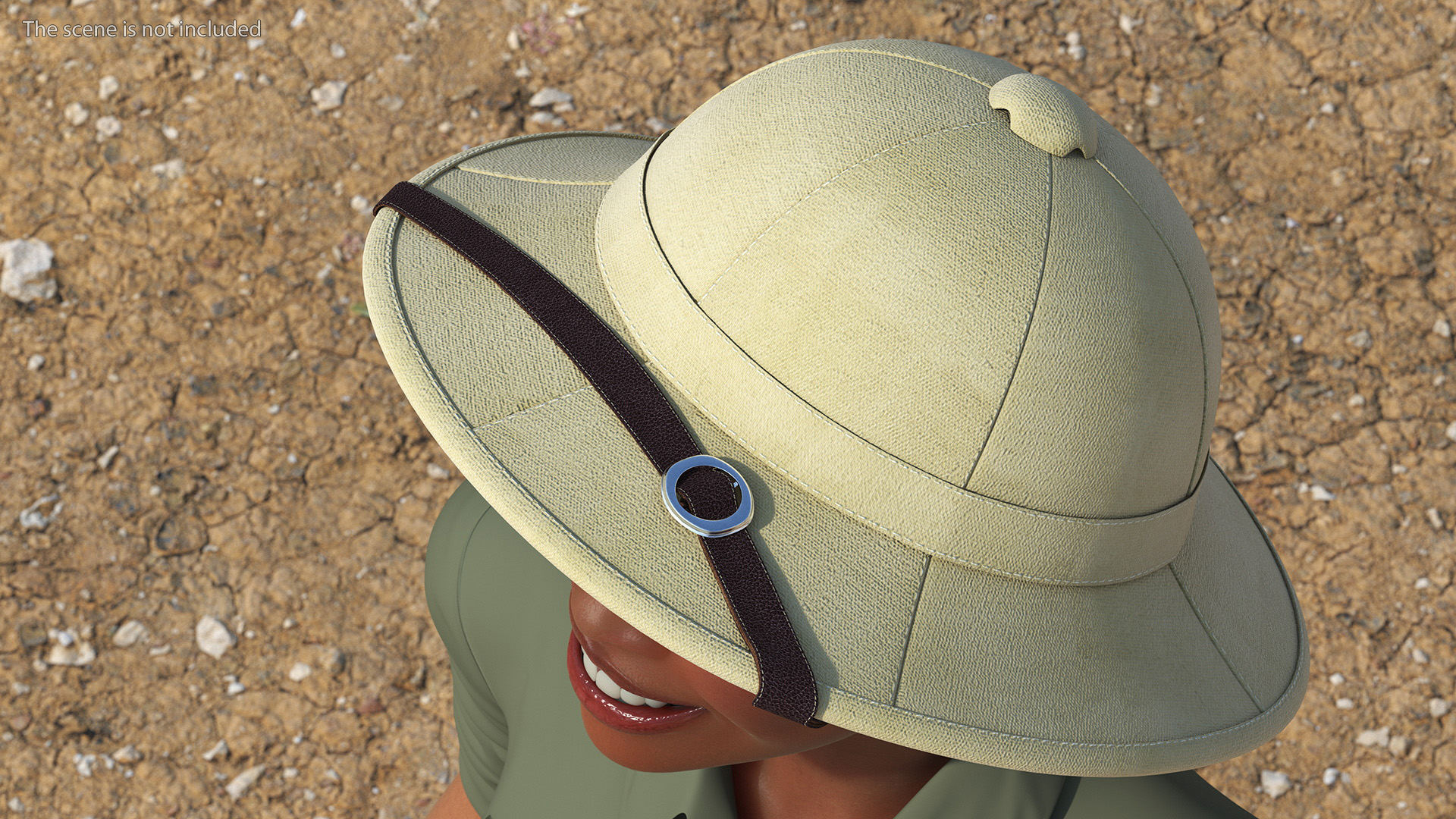 3D French Pith Helmet model