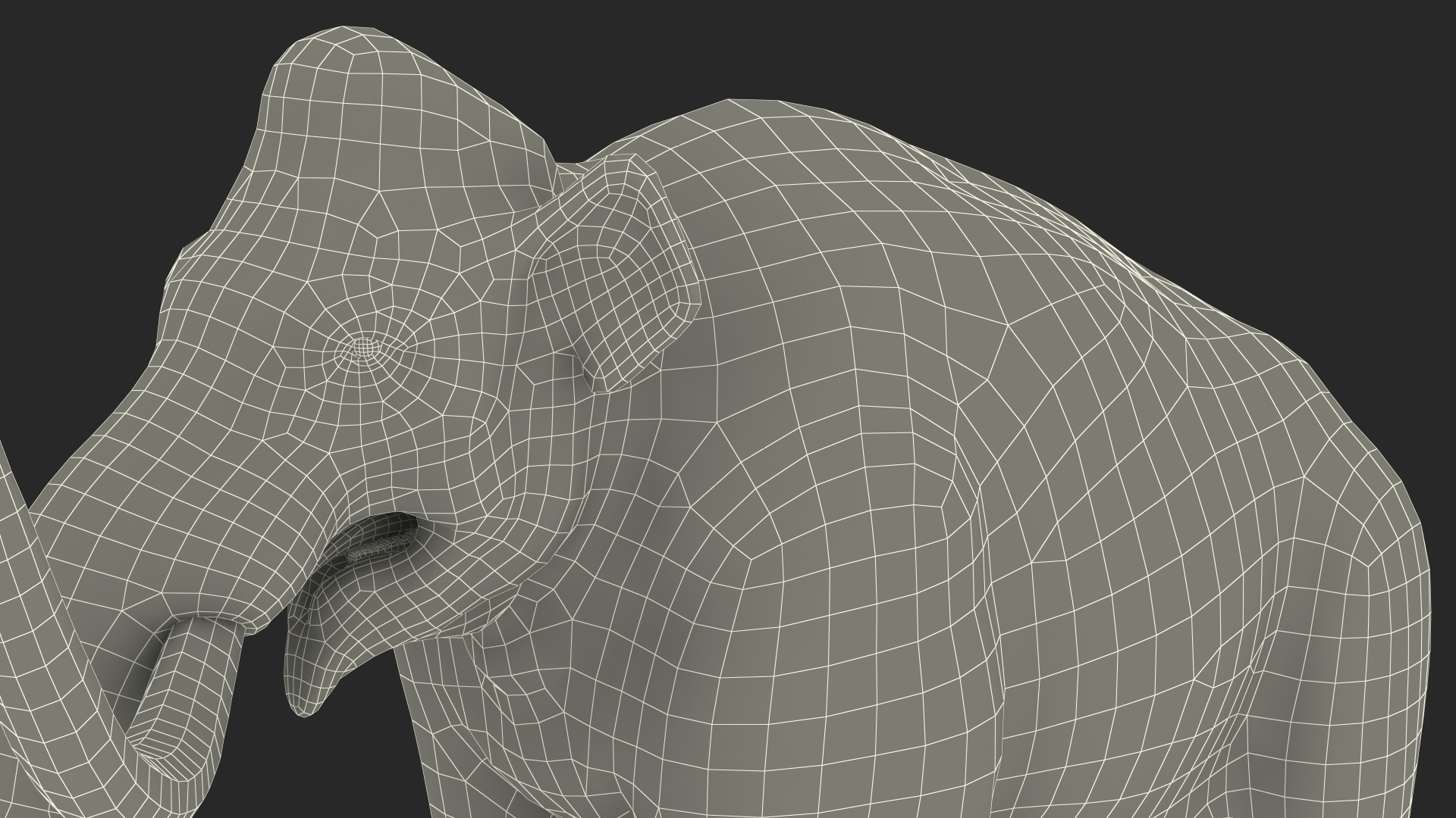 3D model Mammoth Adult Rigged