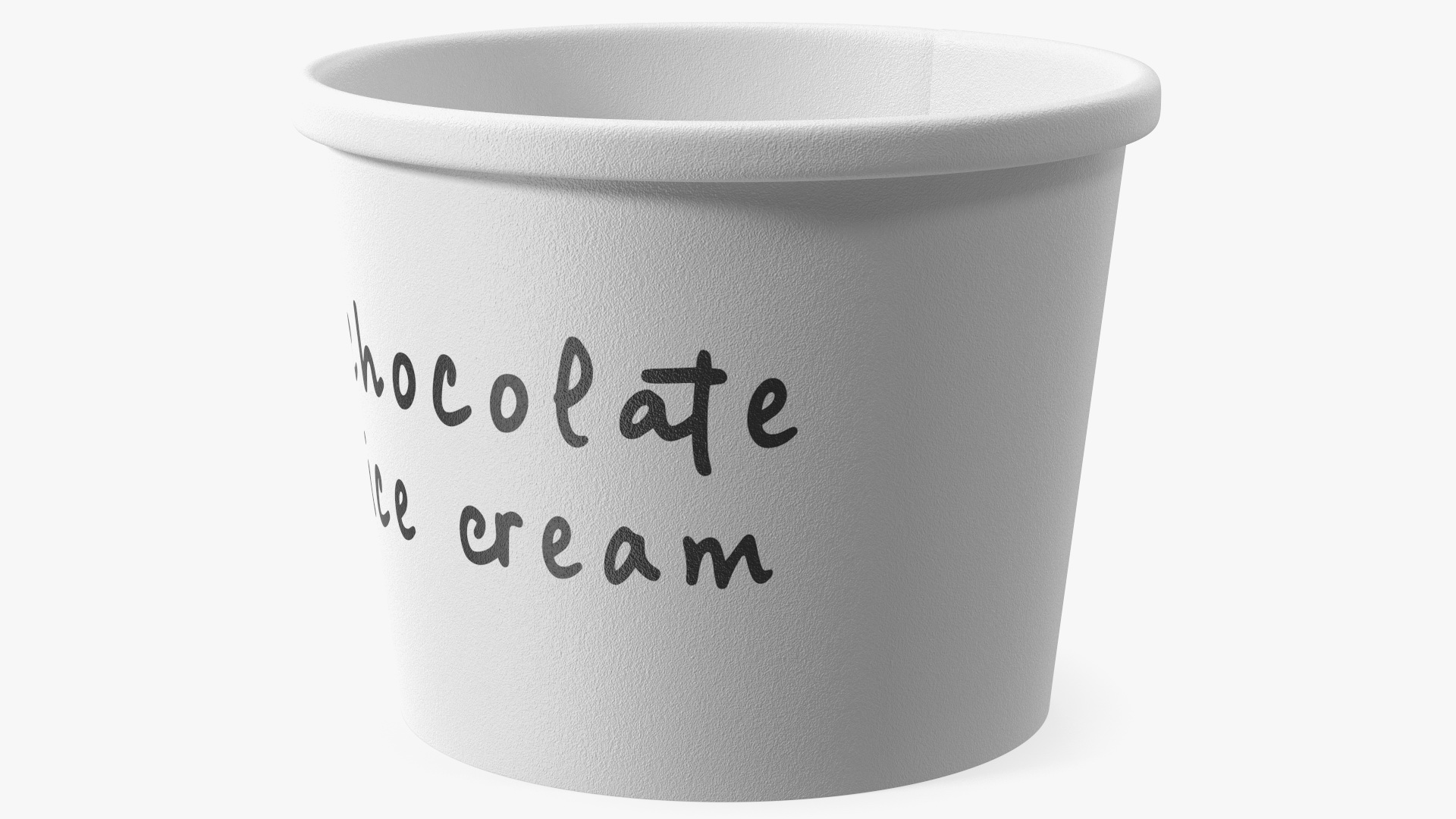 Chocolate Ice Cream Cup Empty 3D model