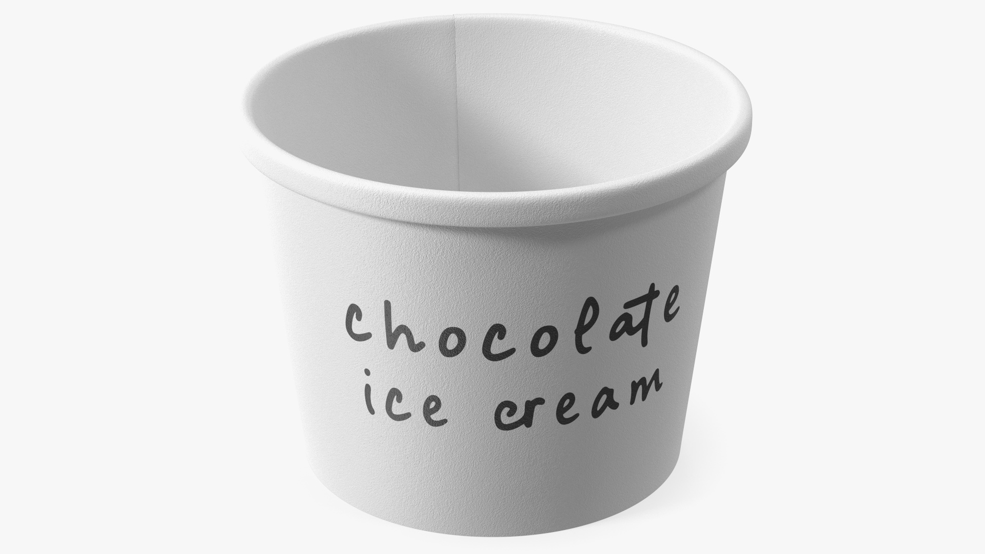 Chocolate Ice Cream Cup Empty 3D model