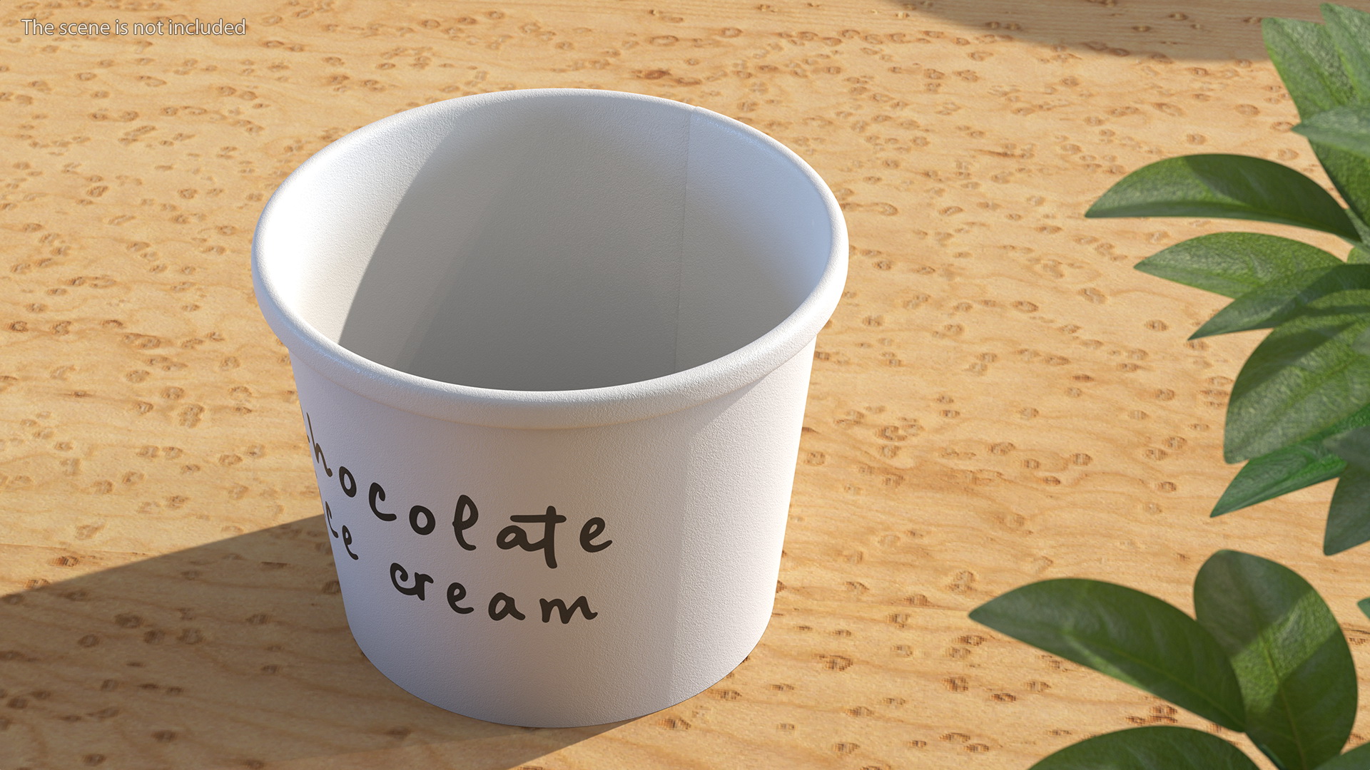 Chocolate Ice Cream Cup Empty 3D model