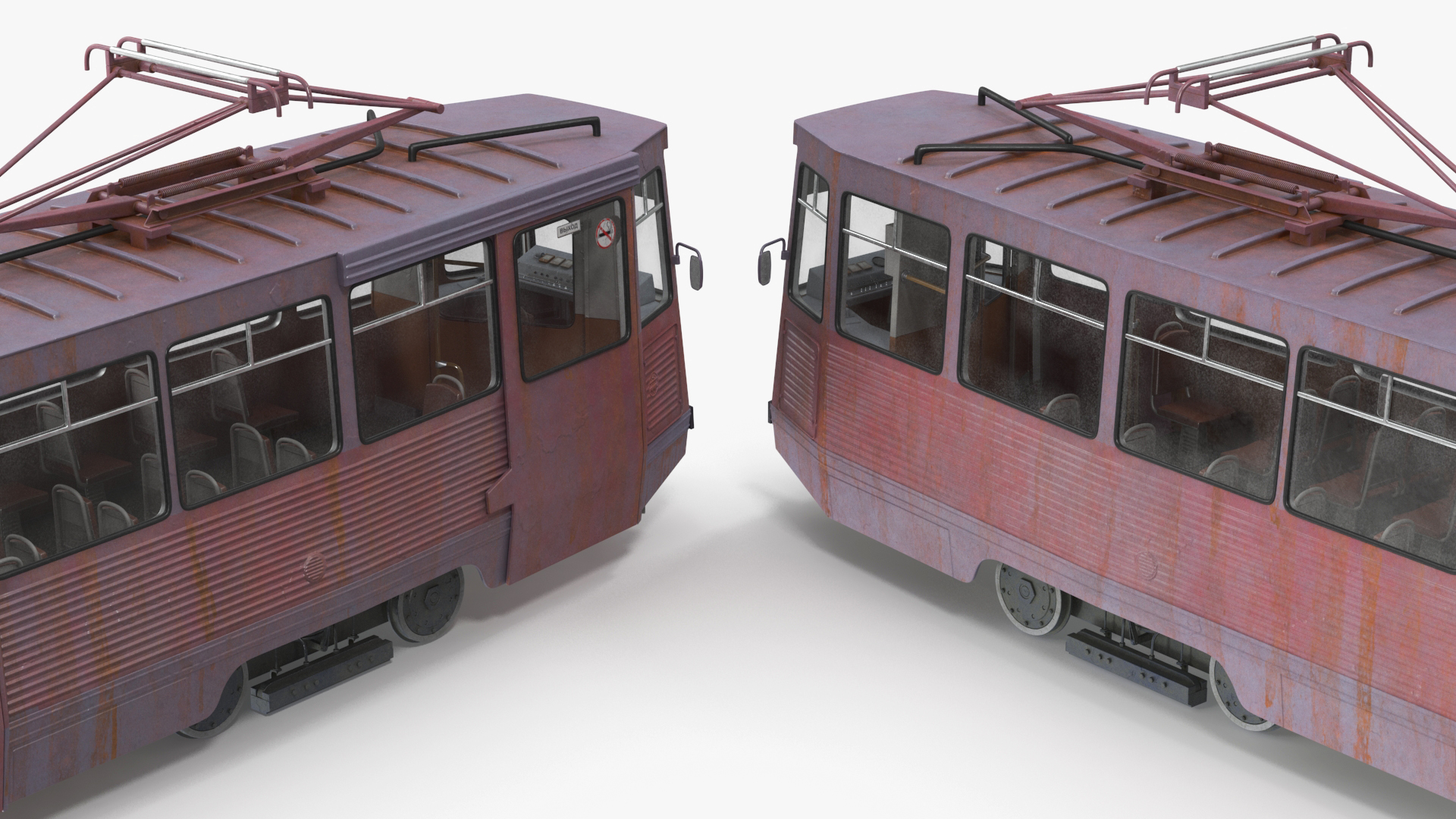 3D KTM-5 Soviet Tram Old