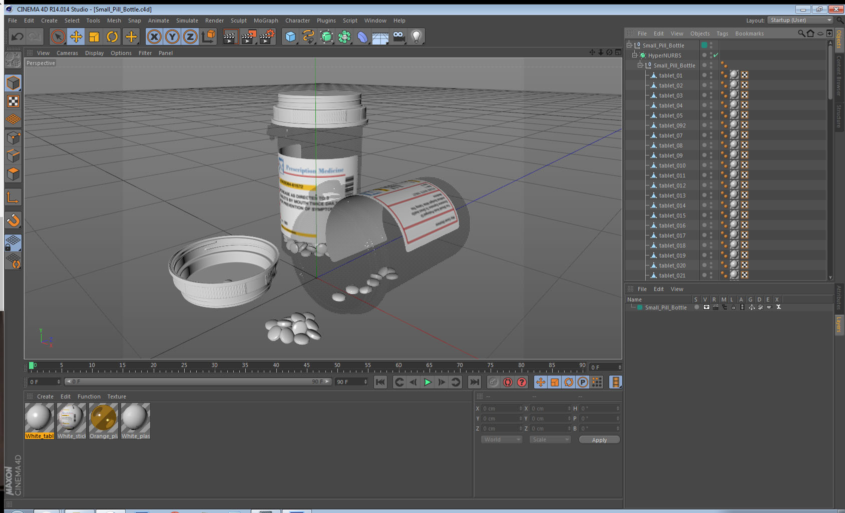 Small Pill Bottle 3D