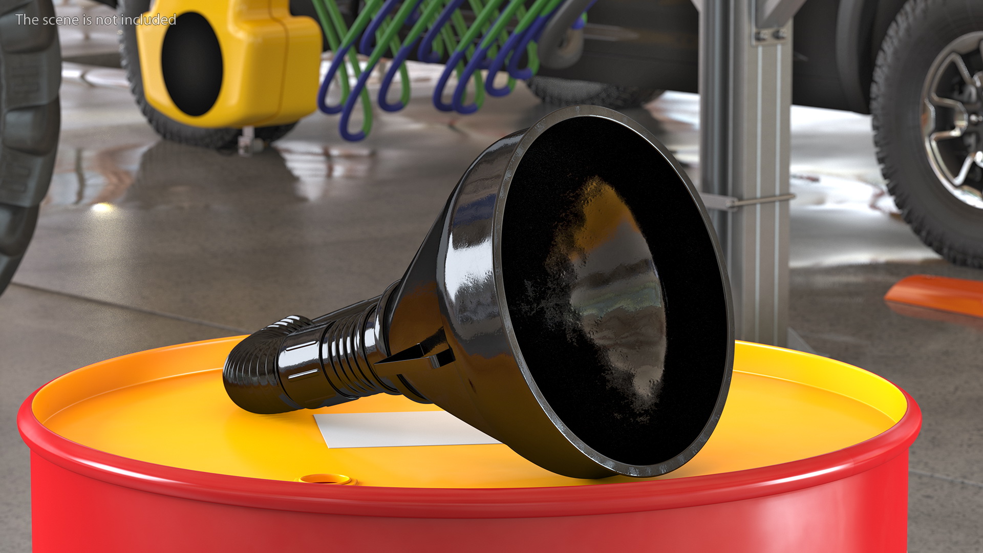 Fuel Funnel with Handle and Flexible Spout Extension 3D