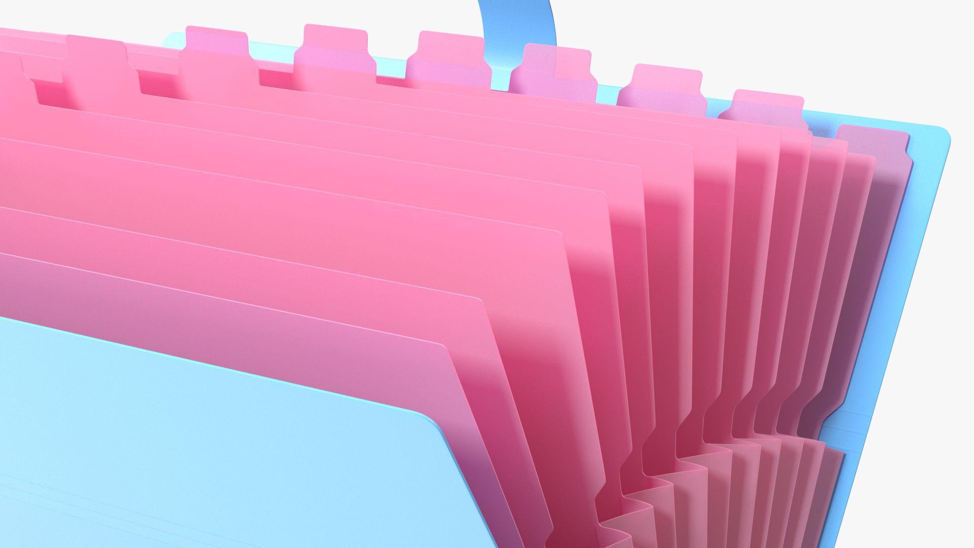 3D Expanding File Folder Open Pink