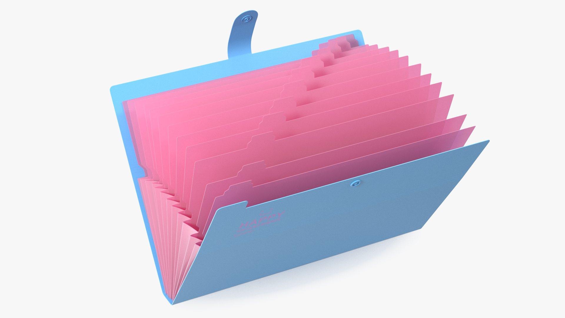 3D Expanding File Folder Open Pink