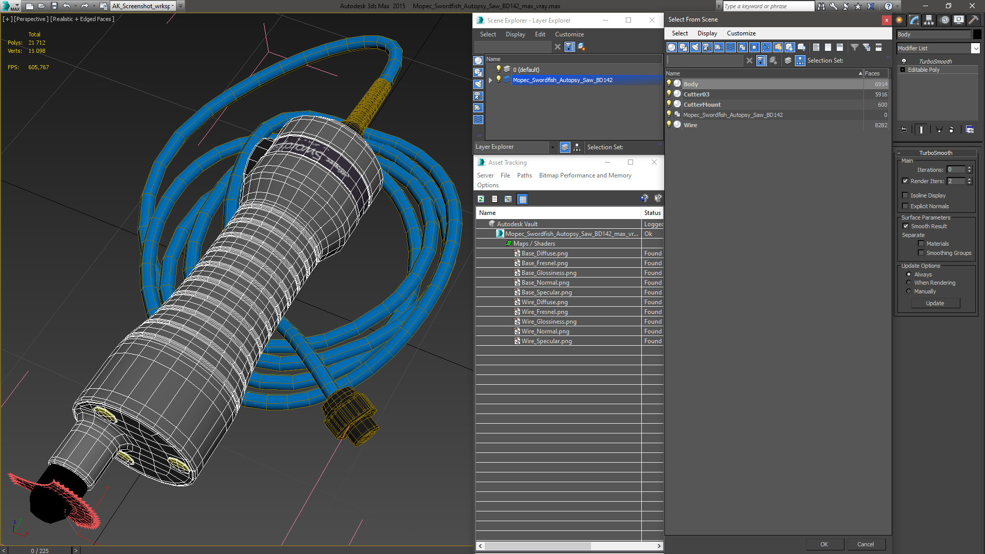 3D Mopec Swordfish Autopsy Saw BD142 model