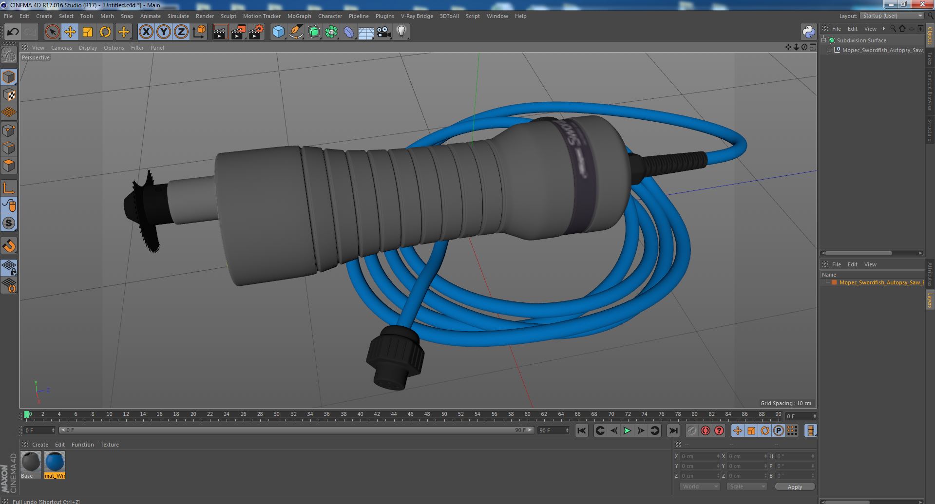 3D Mopec Swordfish Autopsy Saw BD142 model