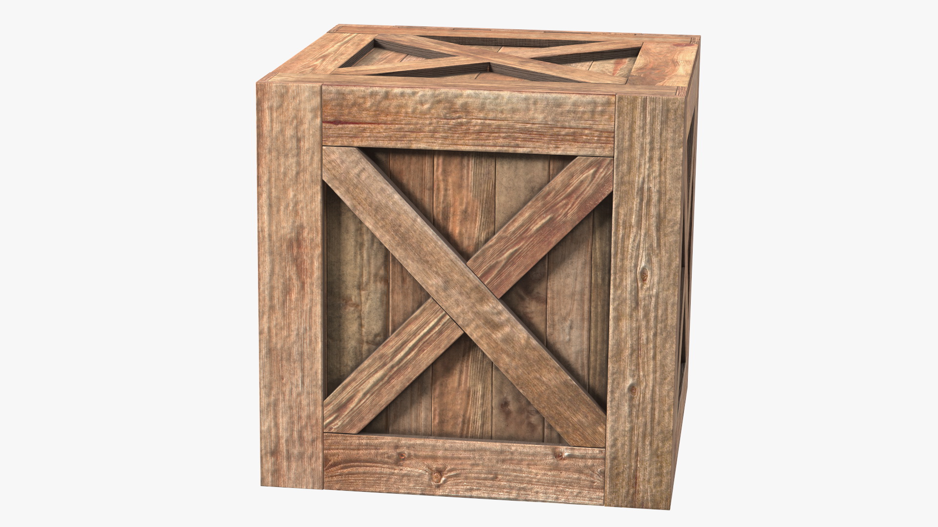 3D model Old Wooden Shipping Crate