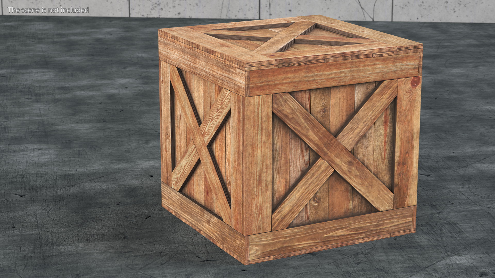 3D model Old Wooden Shipping Crate