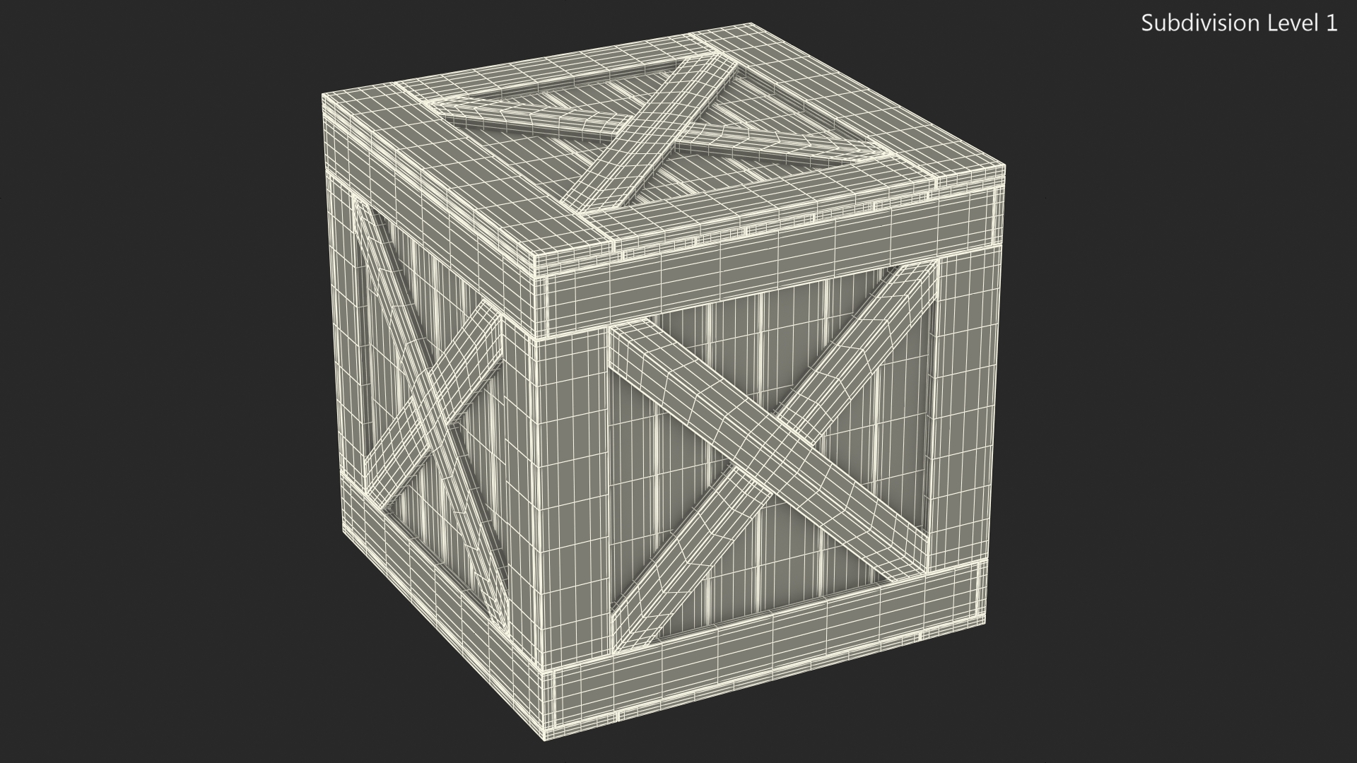 3D model Old Wooden Shipping Crate