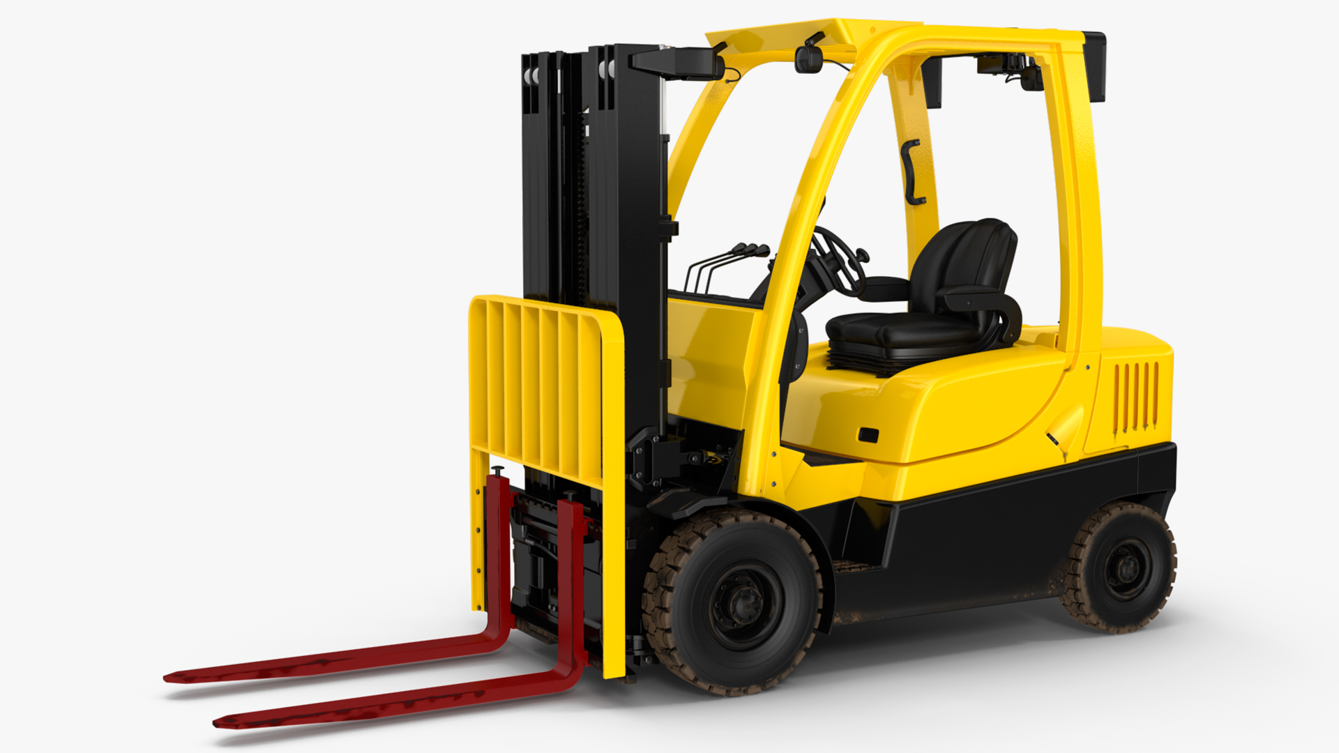 Electric Forklift Rigged 3D model