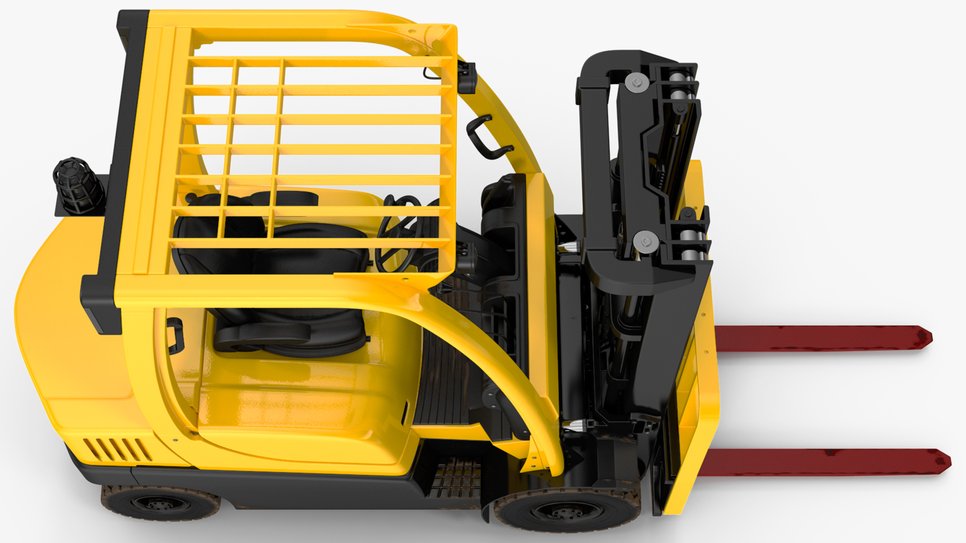 Electric Forklift Rigged 3D model