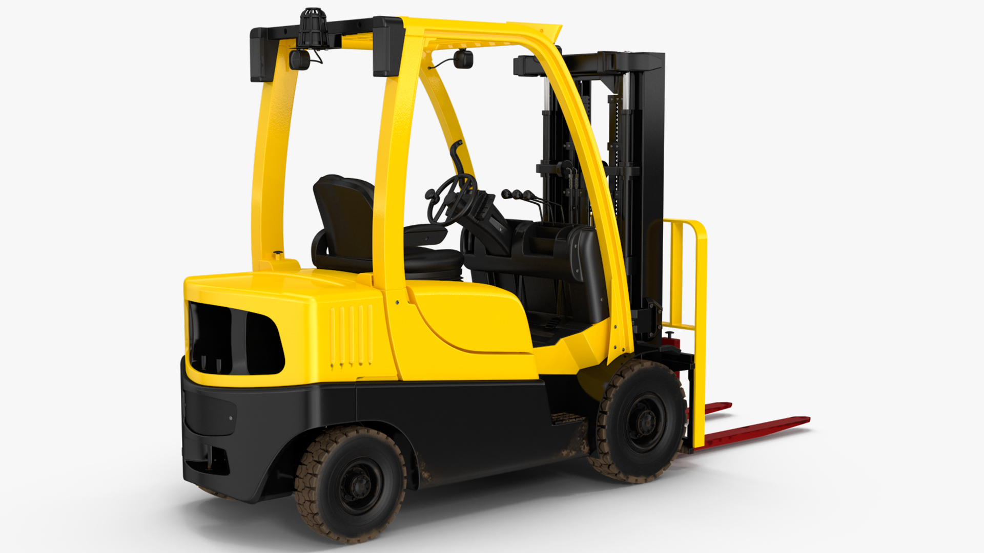 Electric Forklift Rigged 3D model