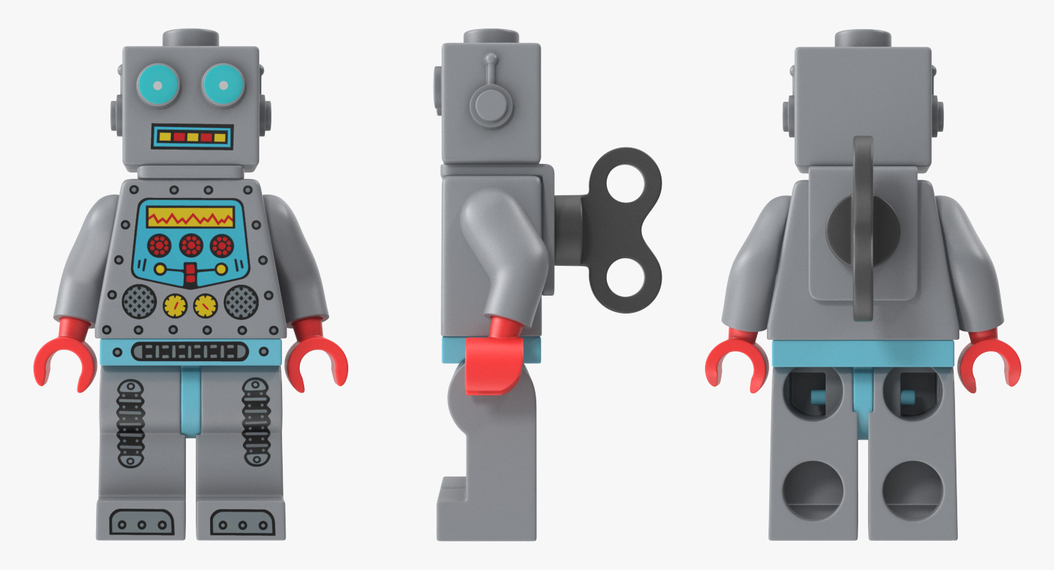 3D Lego Robot Minifigure