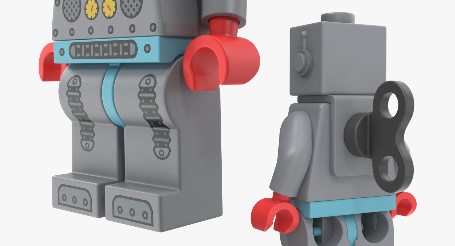 3D Lego Robot Minifigure