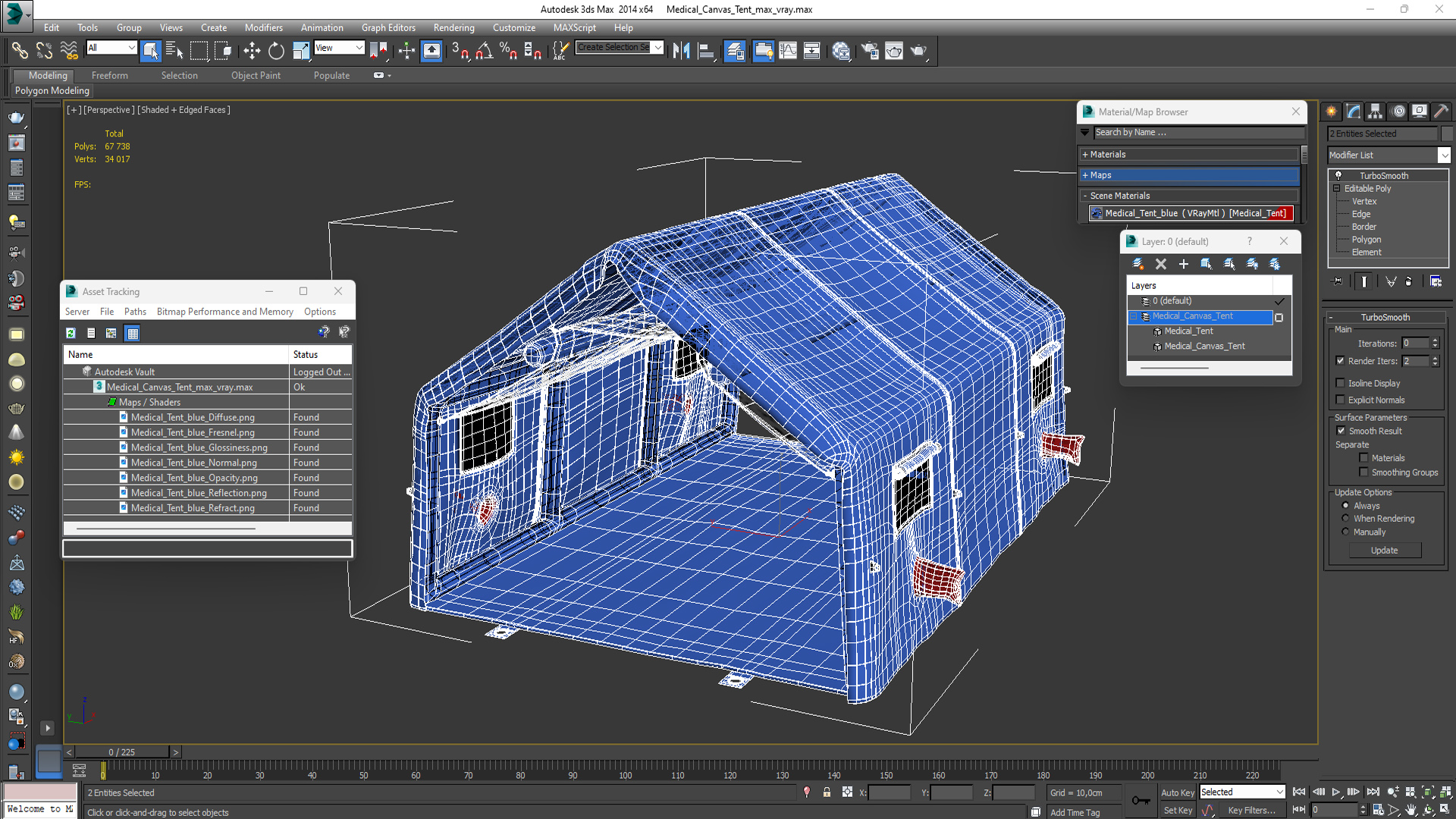 Medical Canvas Tent 3D model