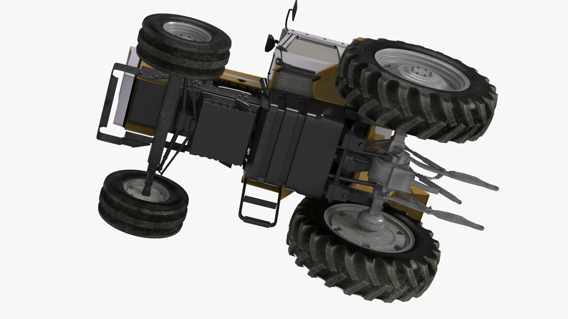 3D Farm Tractor Rigged for Cinema 4D model