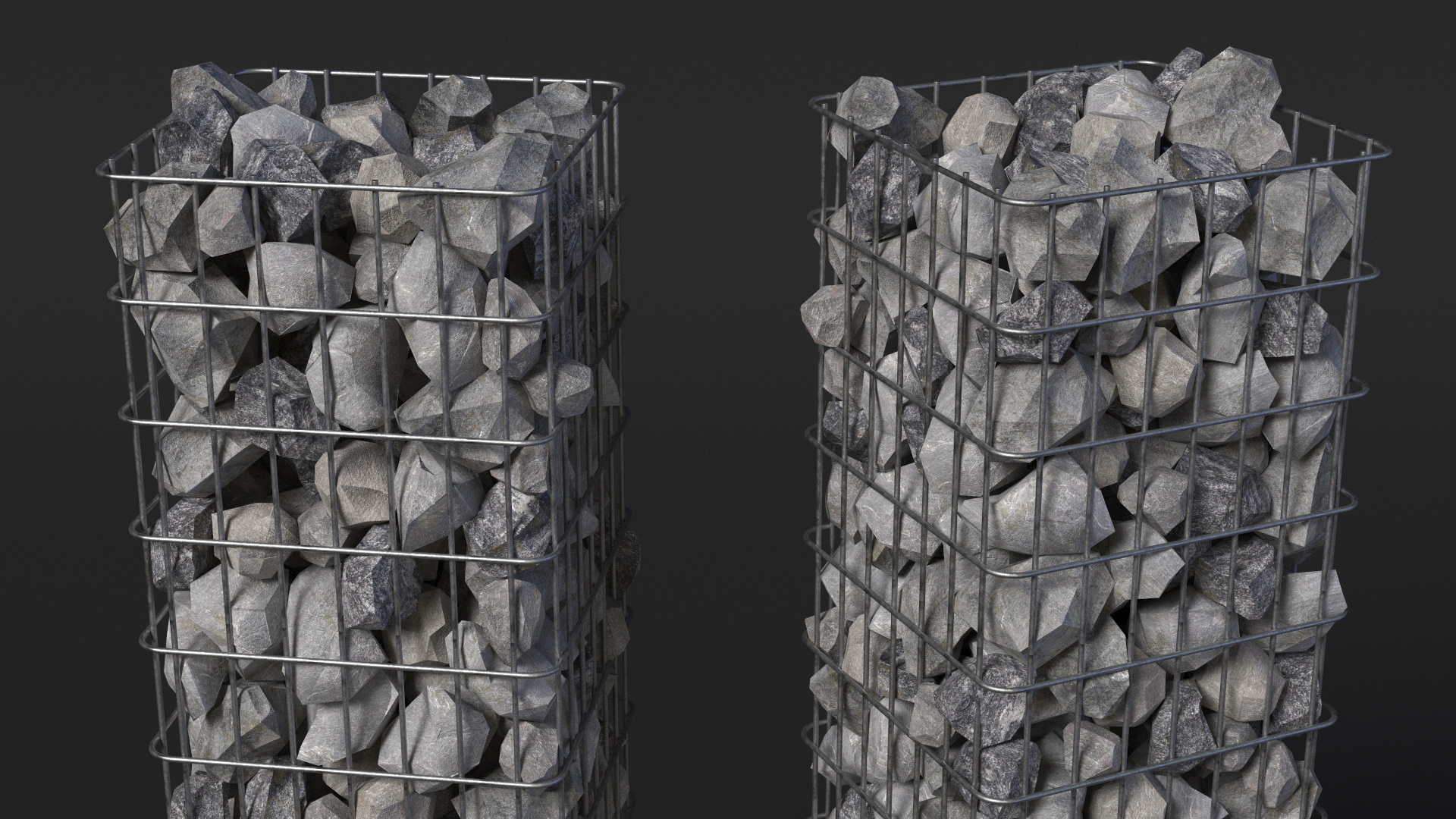 3D Gabion Column model