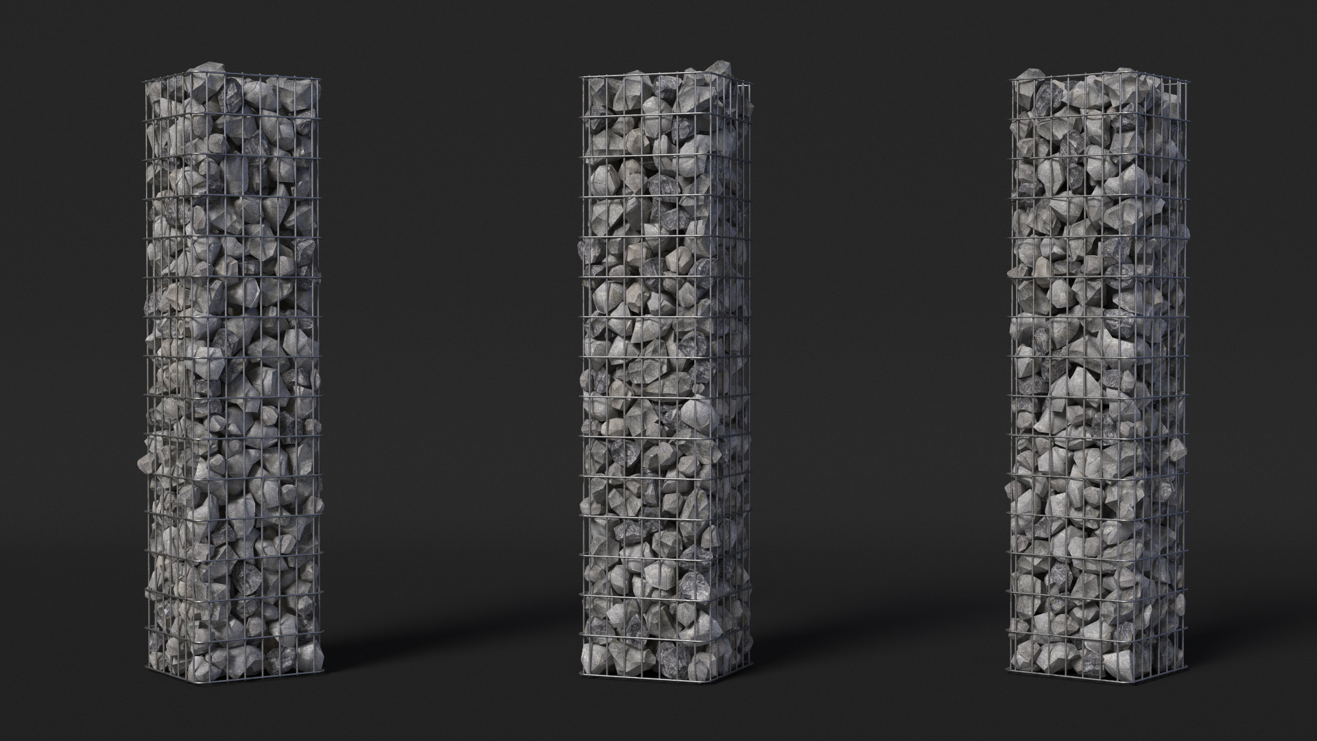 3D Gabion Column model