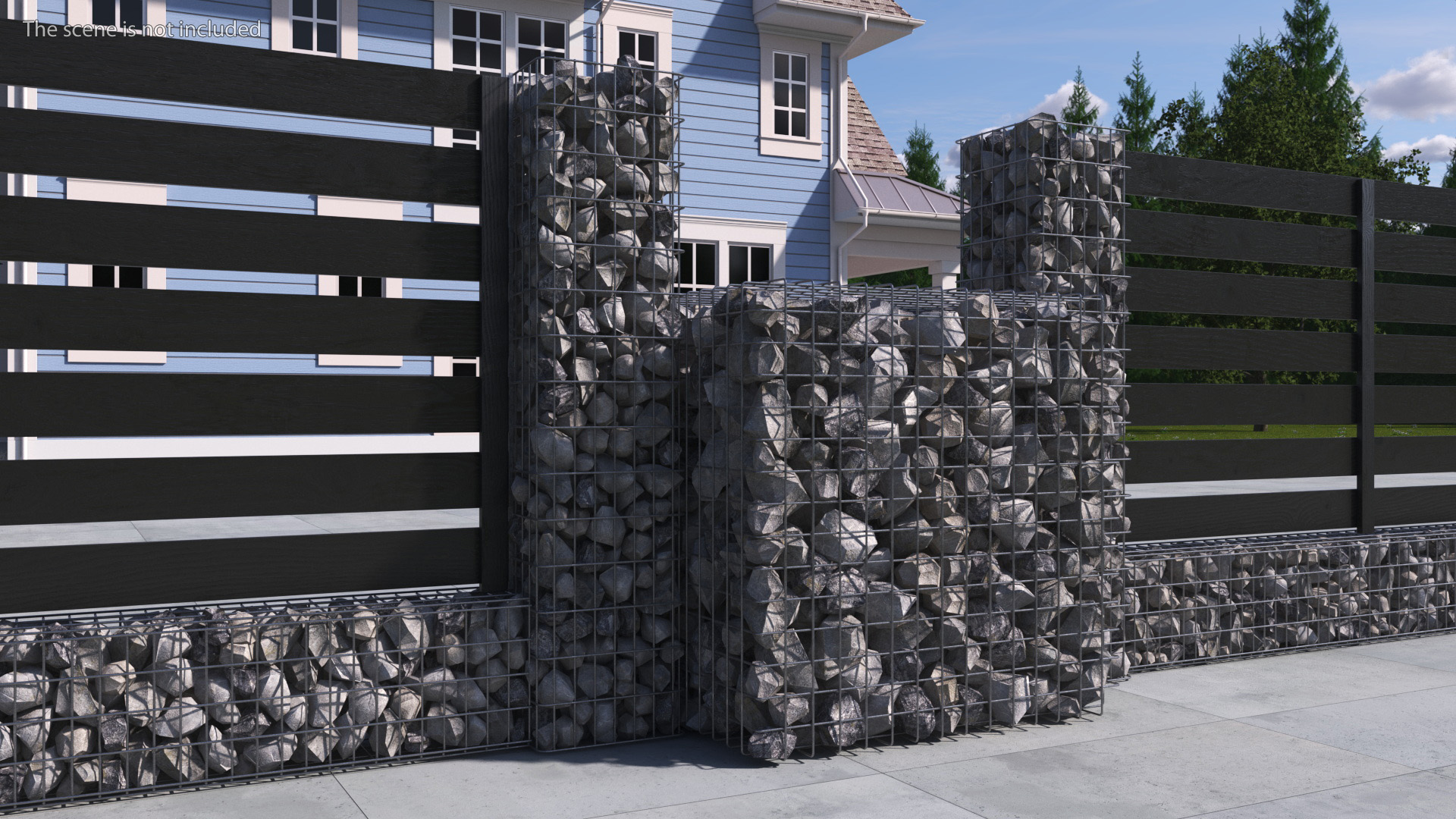 3D Gabion Column model