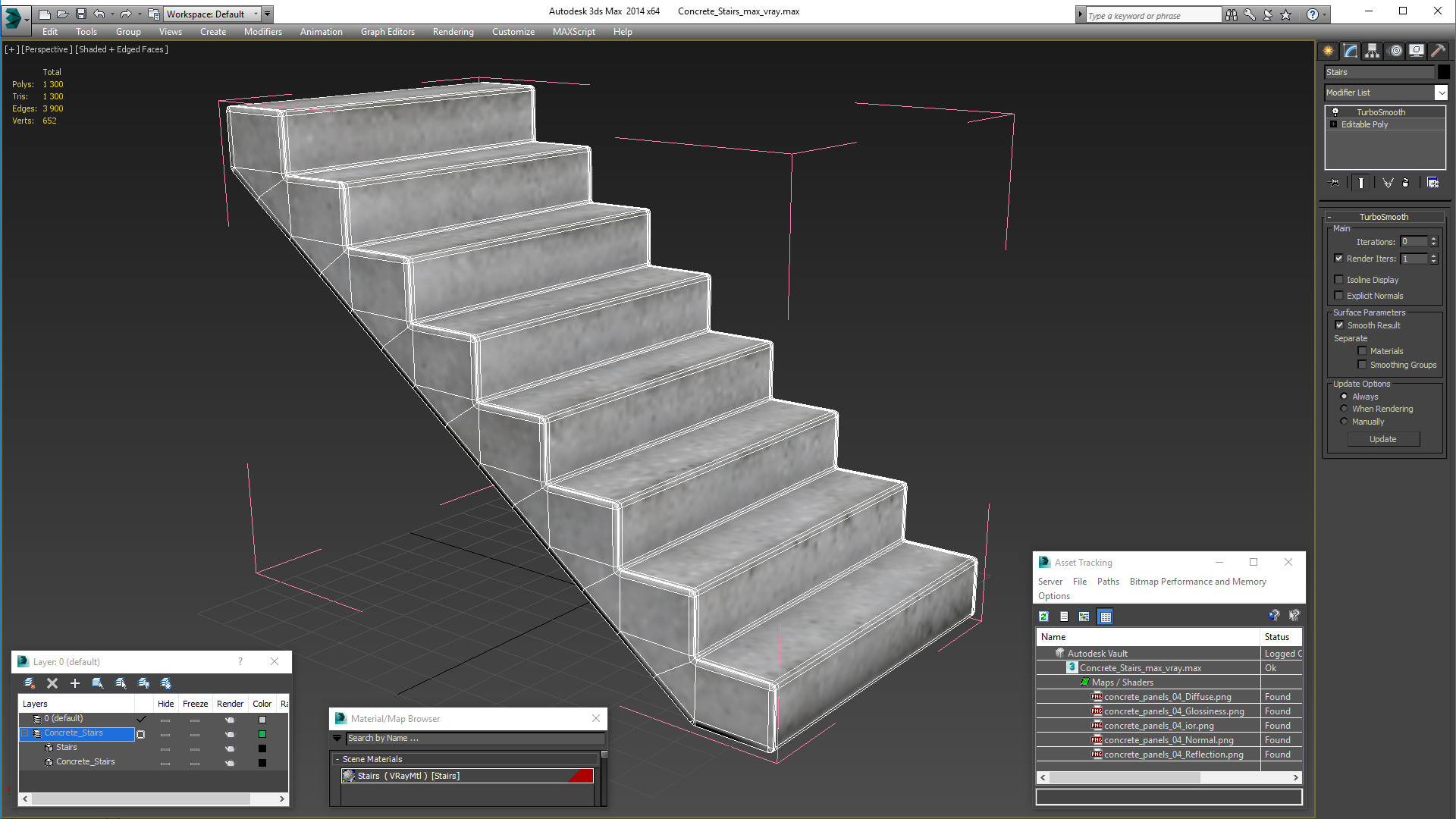 3D model Concrete Stairs