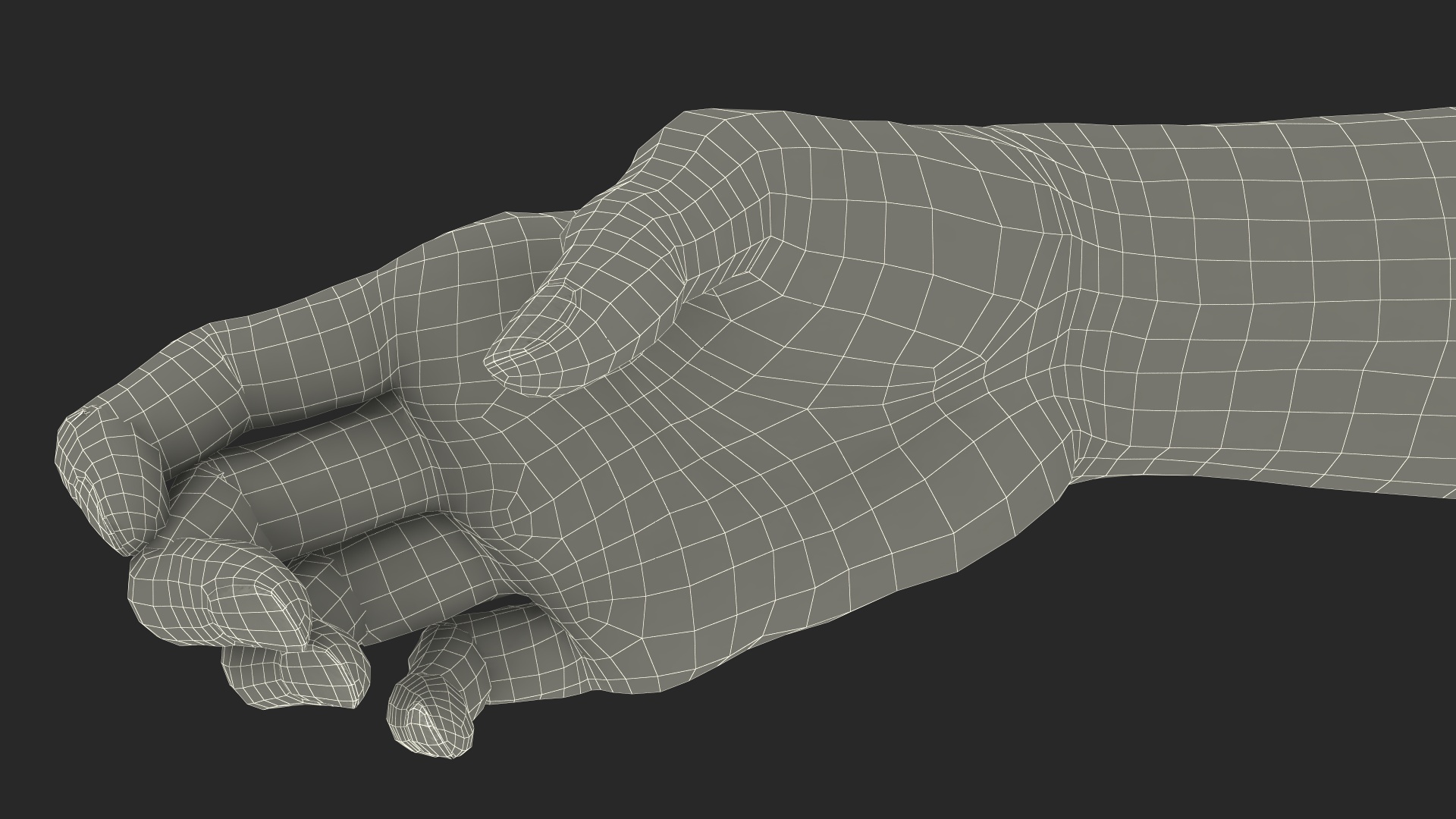 3D Handshake Old Man Hands model