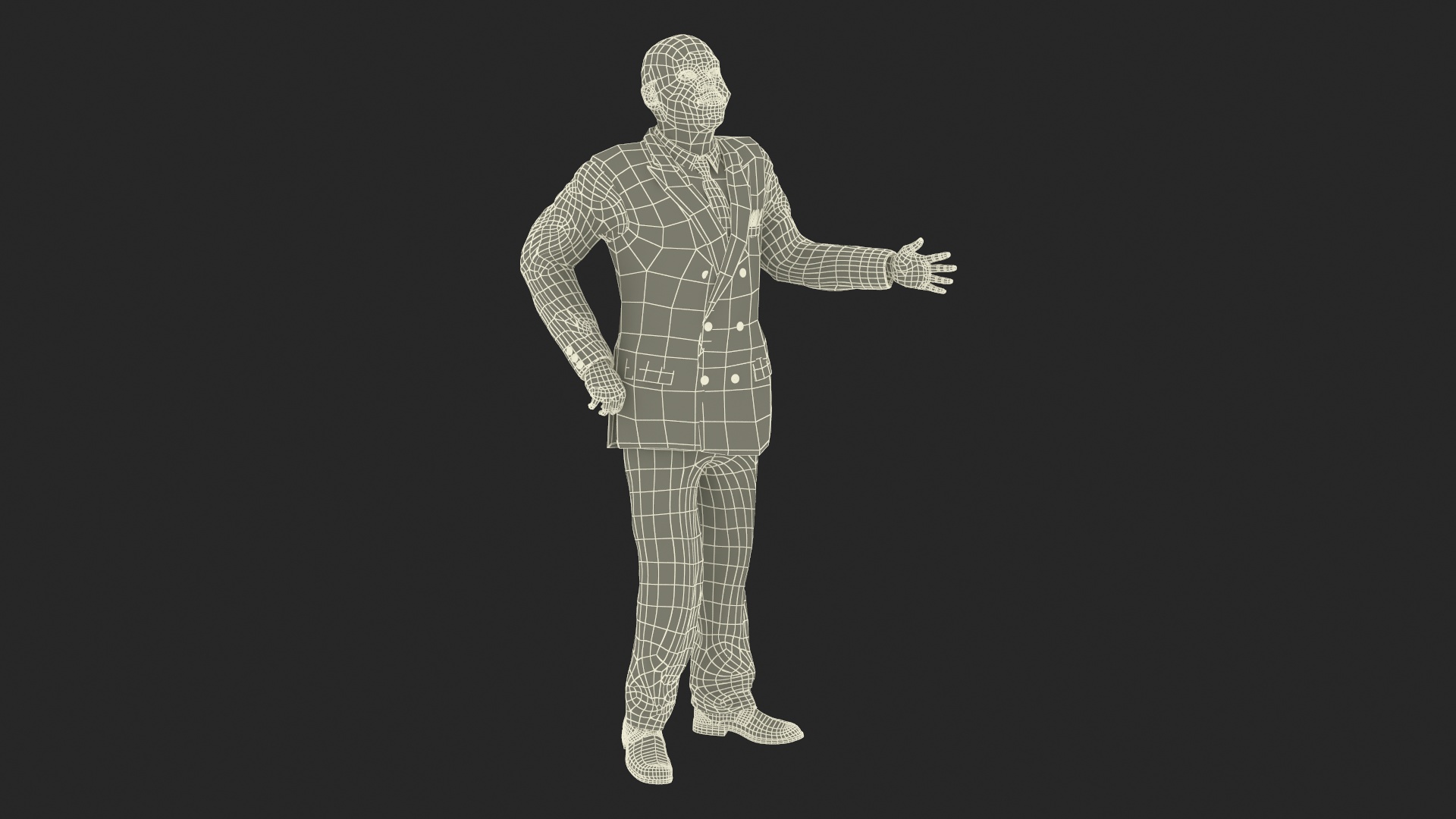 Handsome African American Businessman Rigged 3D model