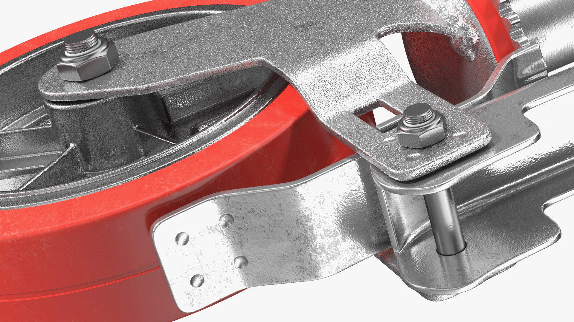 3D model Heavy Duty Swivel Caster with Brake