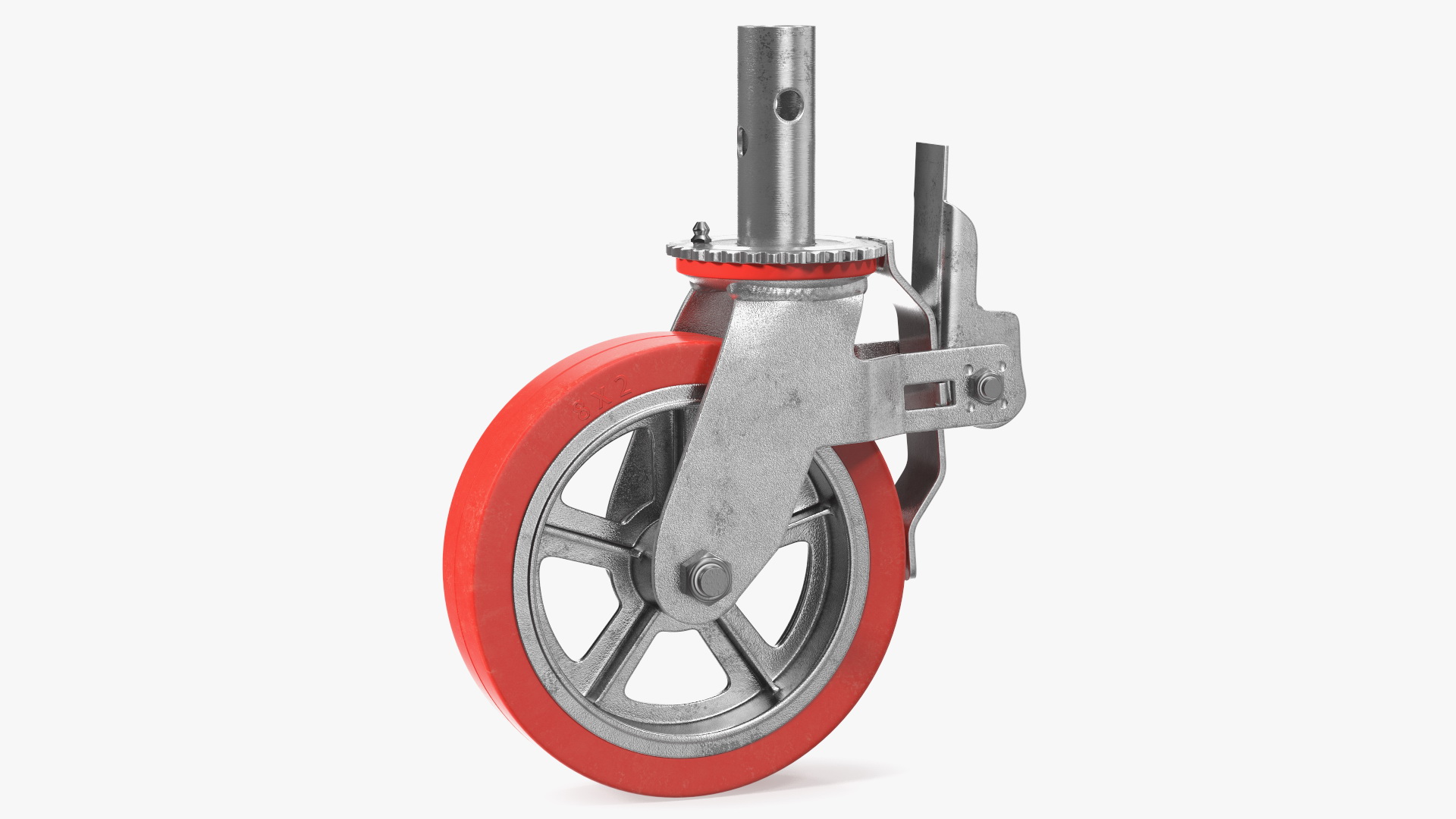 3D model Heavy Duty Swivel Caster with Brake