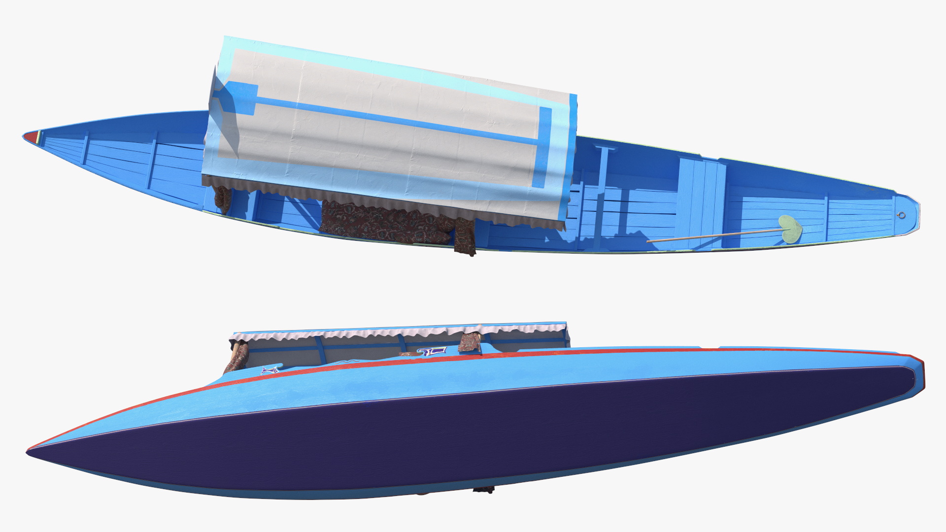 3D Royal Shikara Blue model